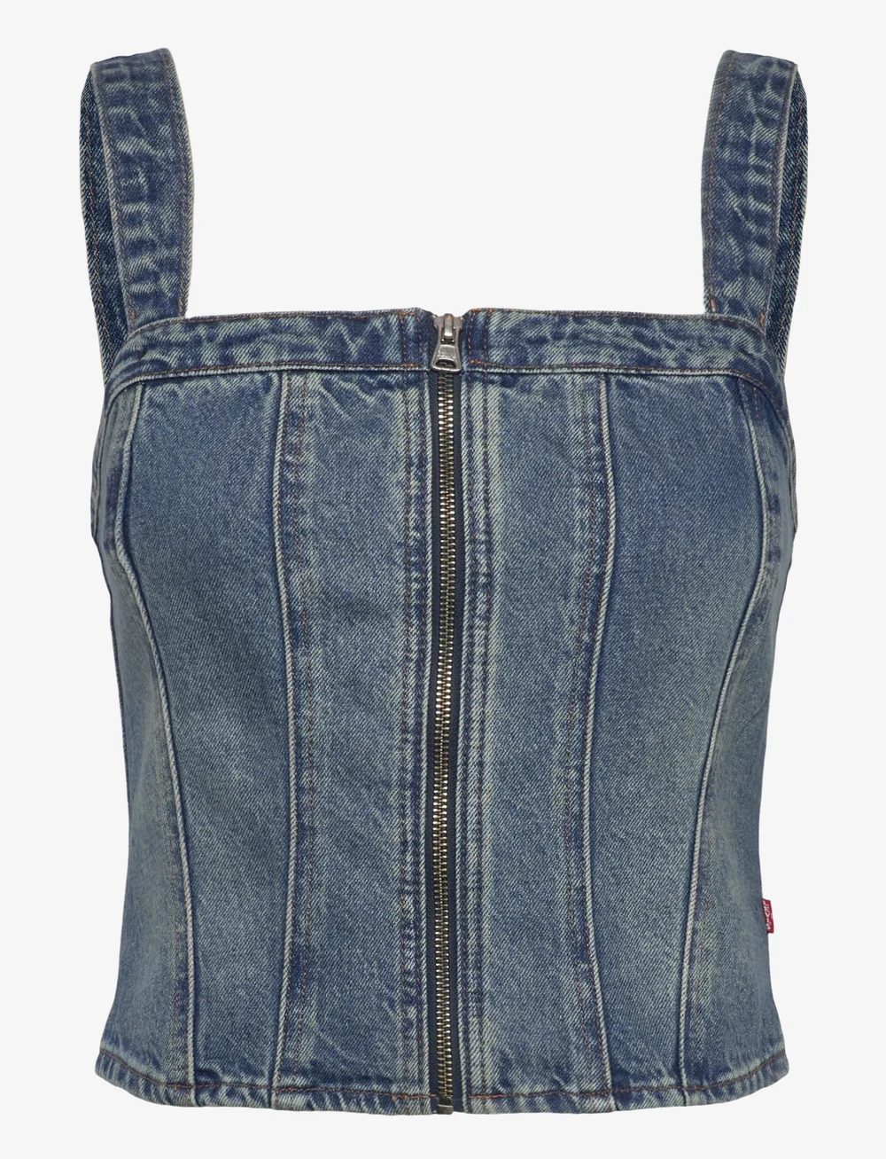 Levi's® - SCULPTED BUSTIER VERIFIED VINT - sleeveless tops - med indigo - worn in - 0