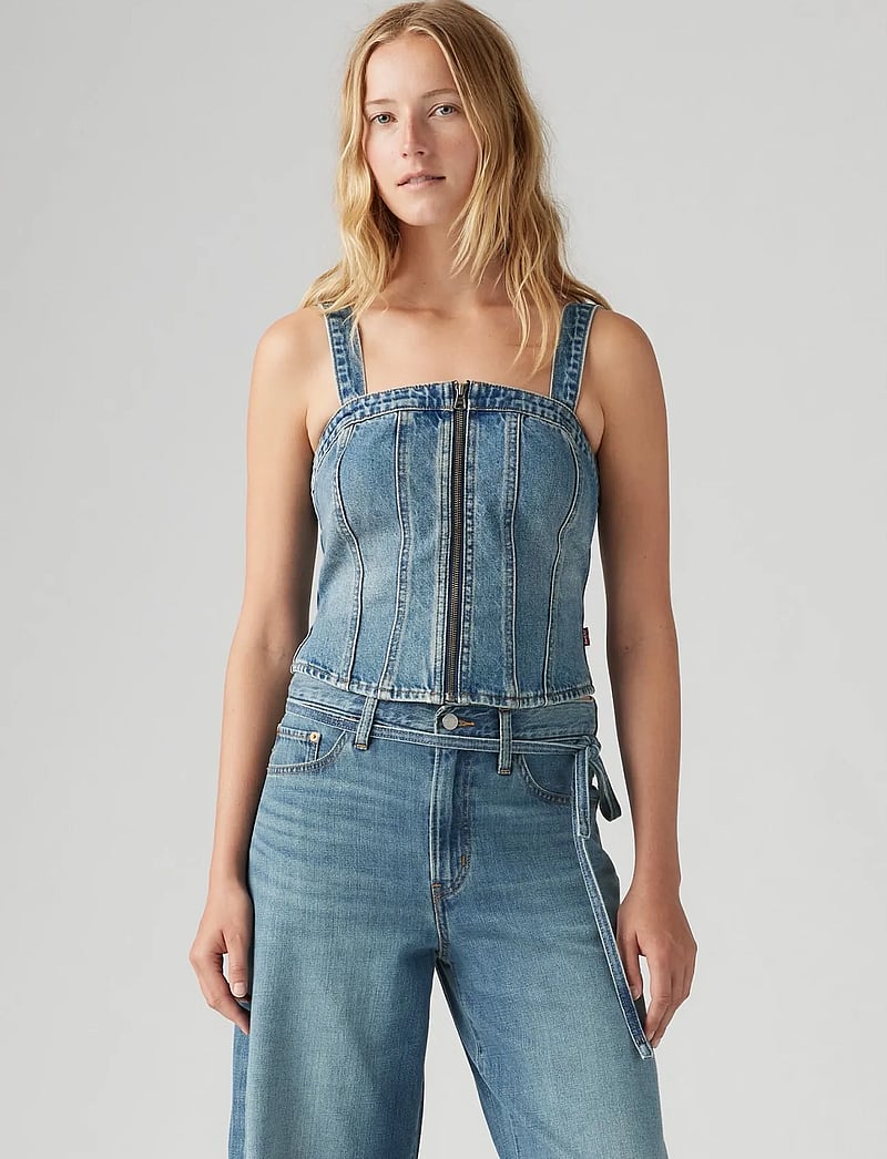 Levi's® - SCULPTED BUSTIER VERIFIED VINT - Ärmellose tops - med indigo - worn in - 4