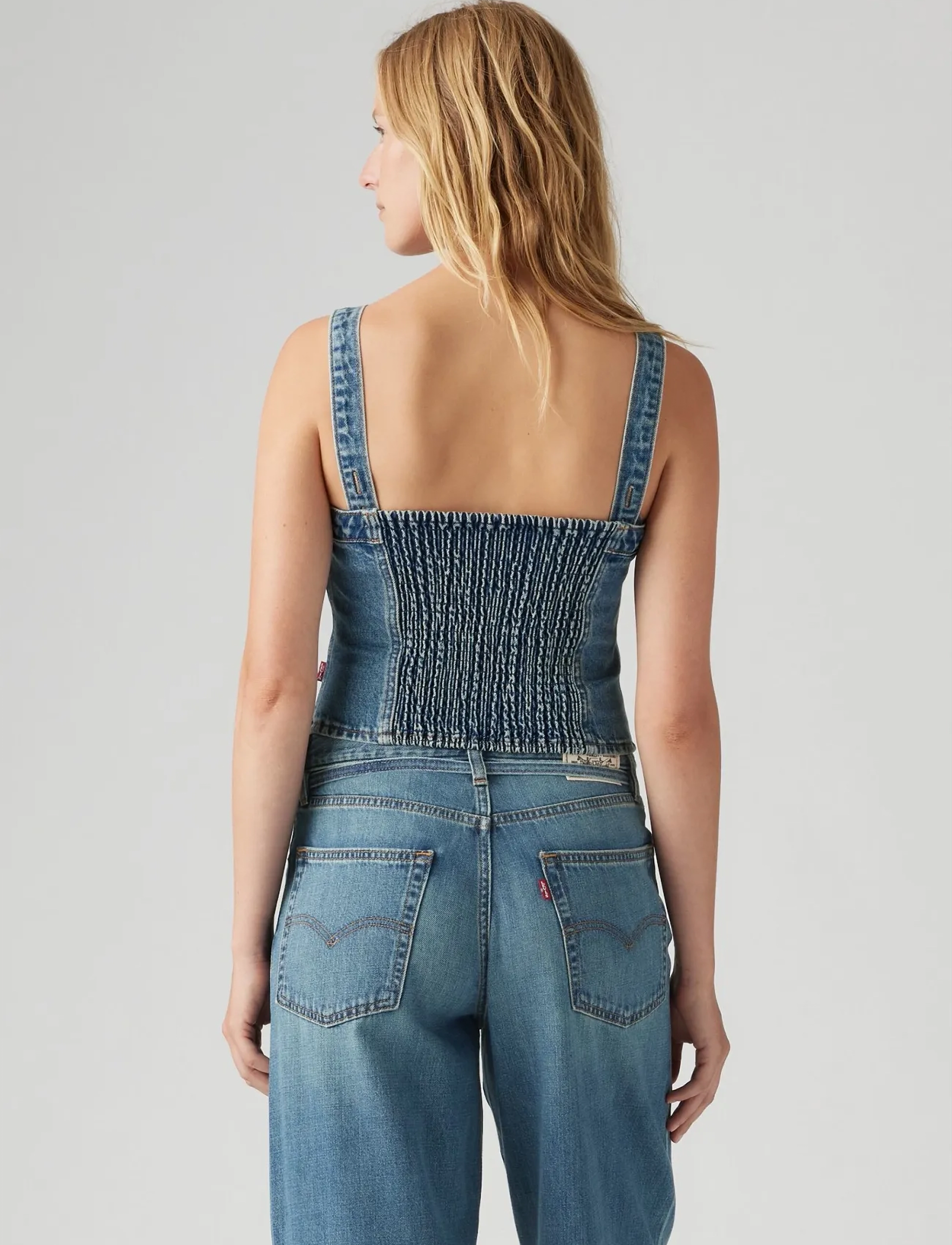 Levi's® - SCULPTED BUSTIER VERIFIED VINT - med indigo - worn in - 5