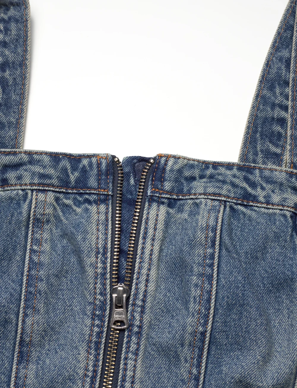 Levi's® - SCULPTED BUSTIER VERIFIED VINT - sleeveless tops - med indigo - worn in - 3