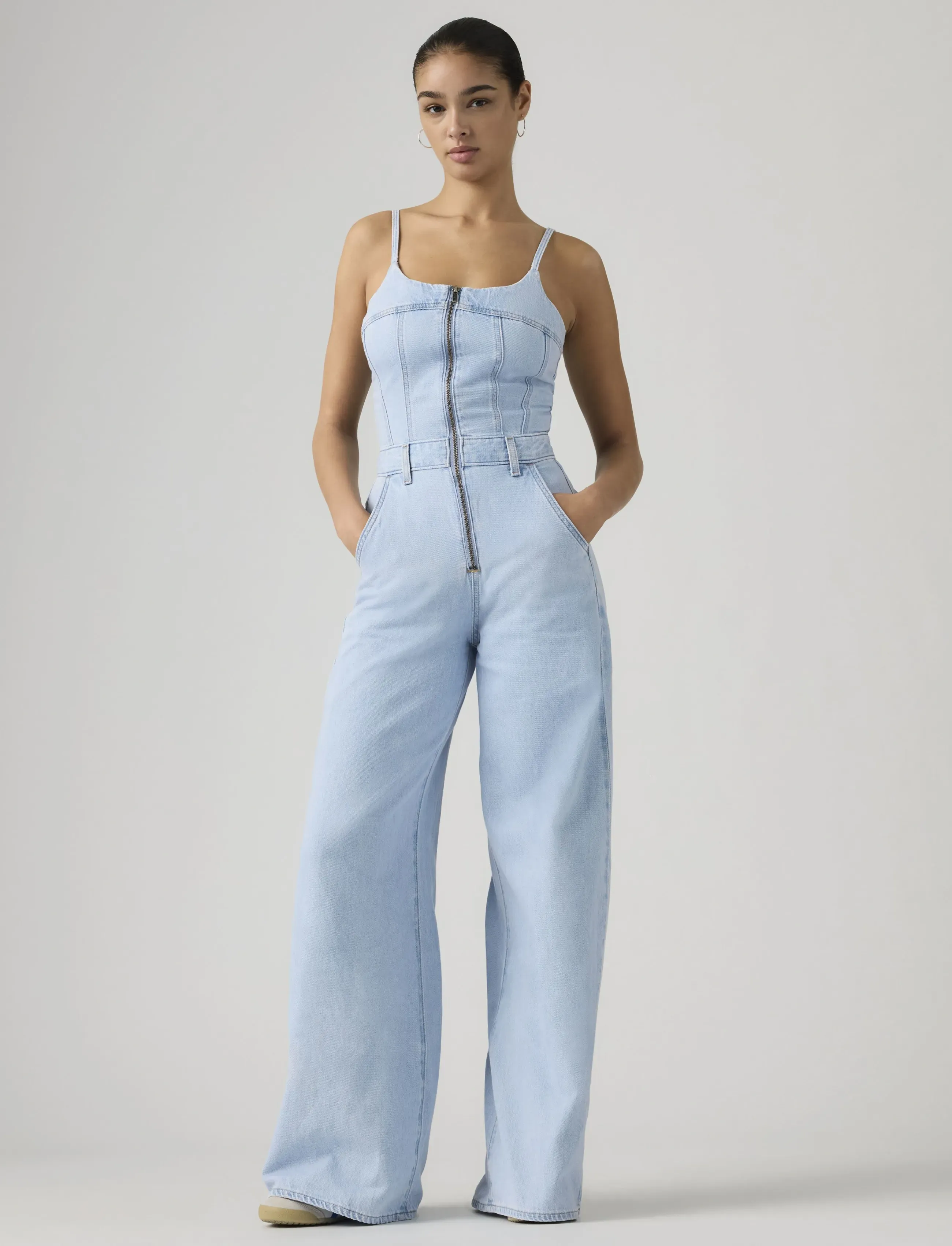 Levi's Bustier Jumpsuit Always Going, Kvinder, Bustier Jumpsuit, Blå, Str: XS