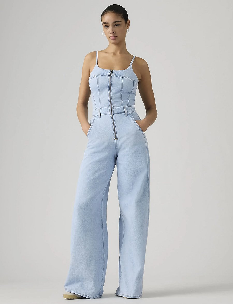 Levi's® - BUSTIER JUMPSUIT ALWAYS GOING - kombinesoonid - light indigo - flat finis - 0