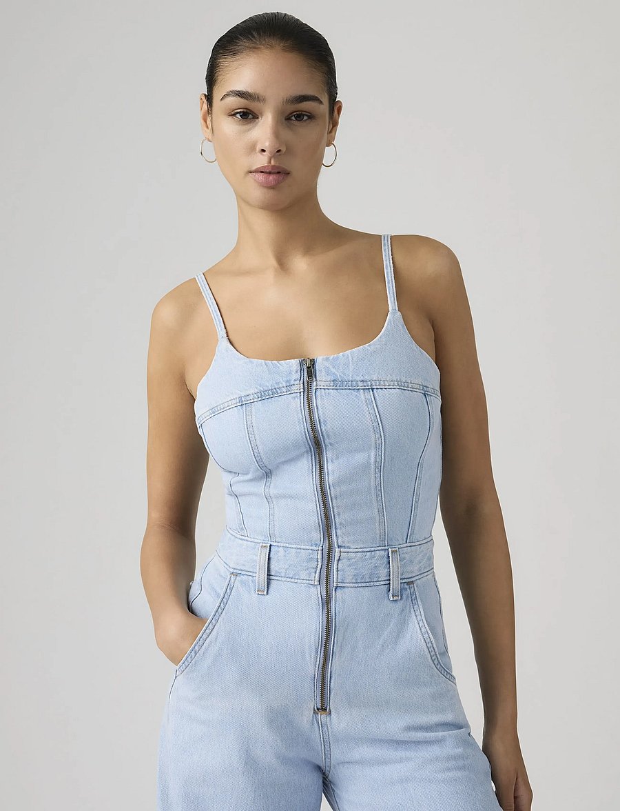 Levi's® - BUSTIER JUMPSUIT ALWAYS GOING - kombinesoonid - light indigo - flat finis - 5
