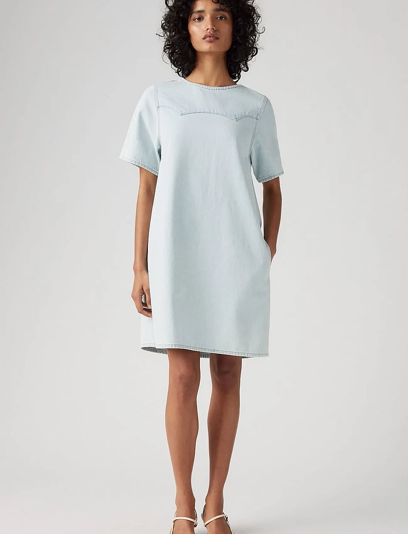 Levi's® - DENIM TEE DRESS LIGHT INDIGO - FLAT FINISH - jeanskleider - light indigo - flat finis - 0