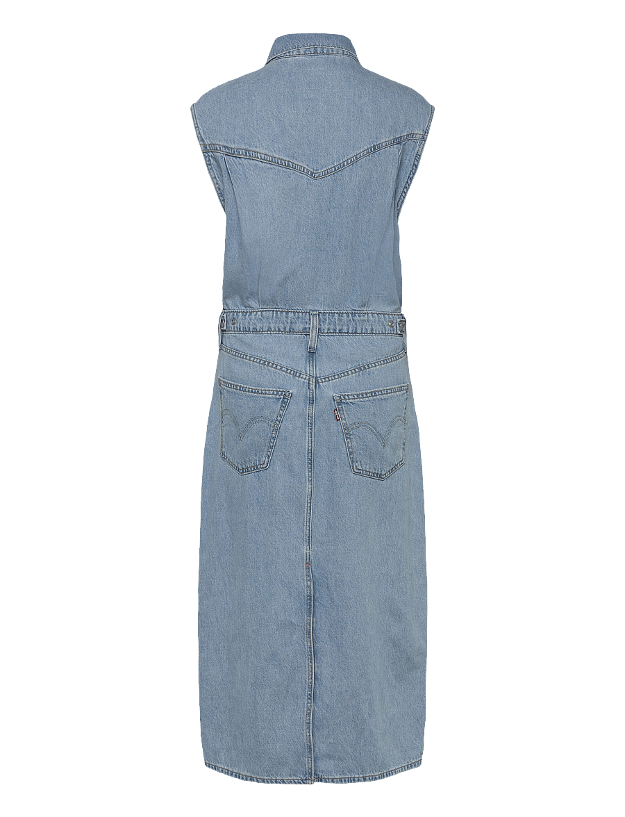 Levi's® - ICONIC SLEEVELESS DRESS WRAPPE - light indigo - worn in - 2