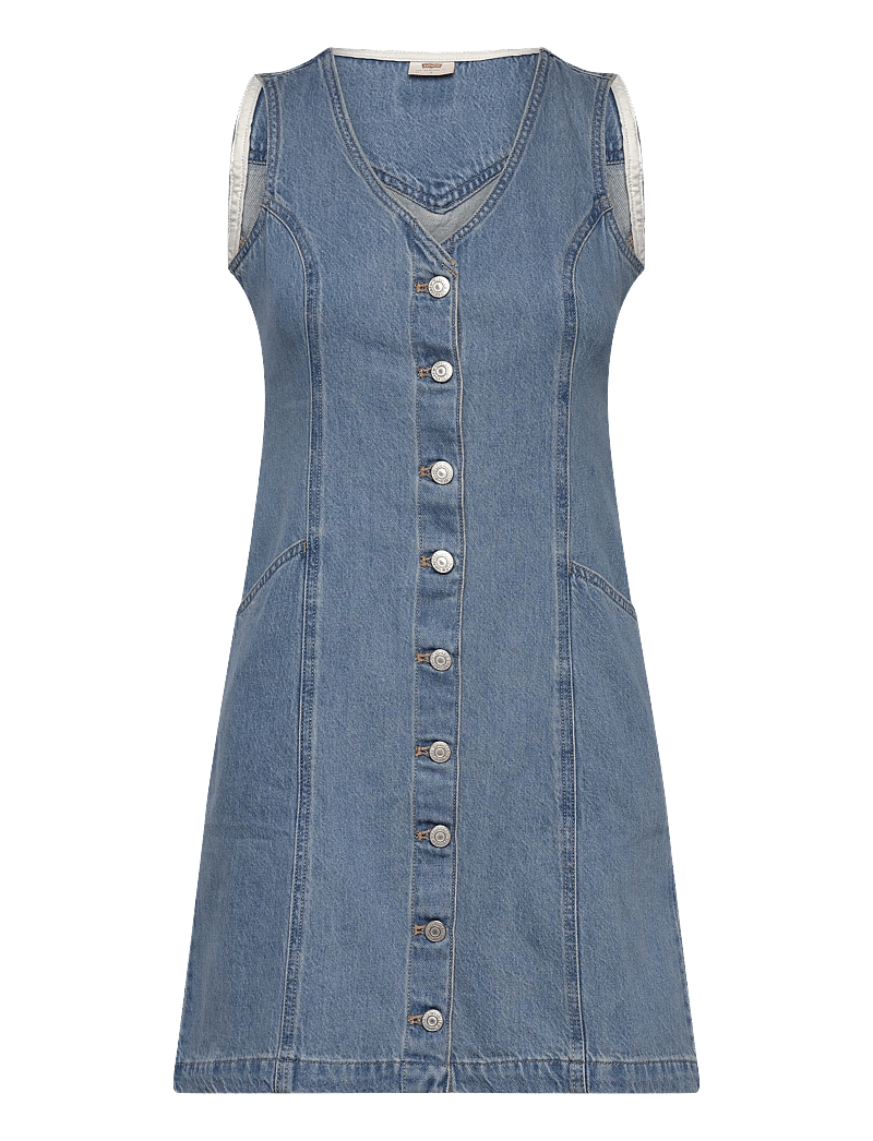 Levi's® - VIANNA VEST DRESS SPECIAL SHOW - denimkjoler - med indigo - worn in - 0