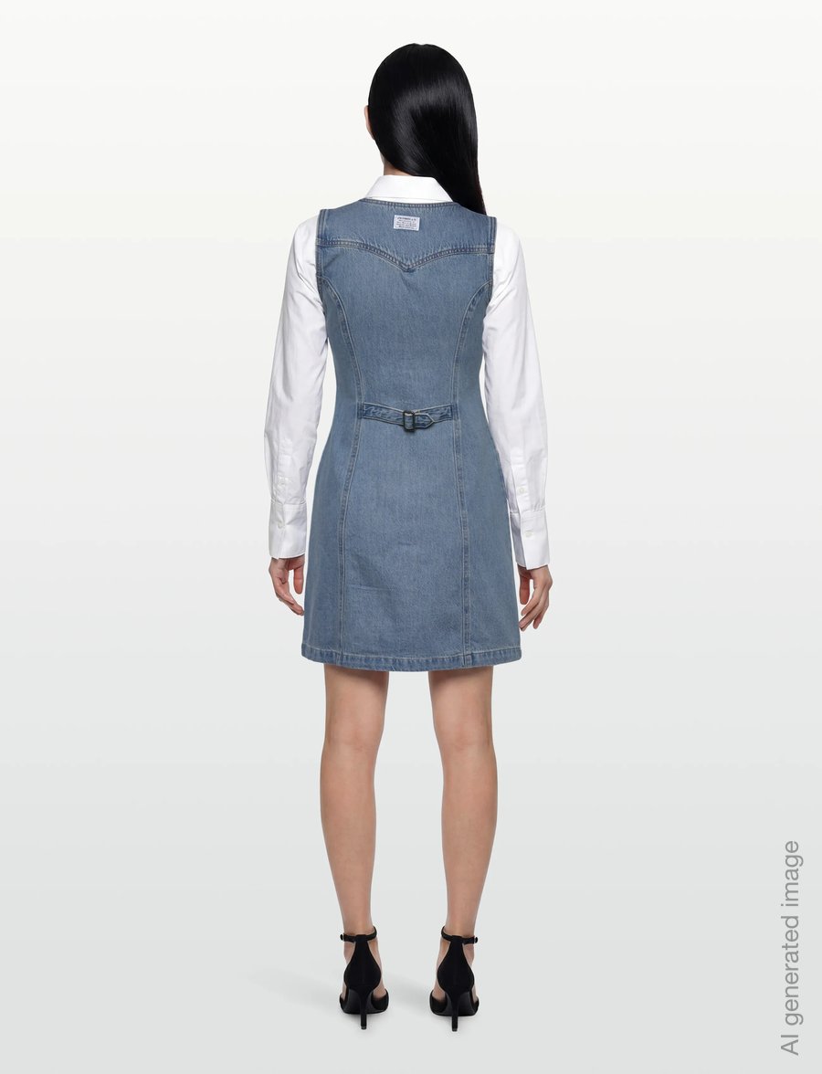 Levi's® - VIANNA VEST DRESS SPECIAL SHOW - denimkjoler - med indigo - worn in2 - 4