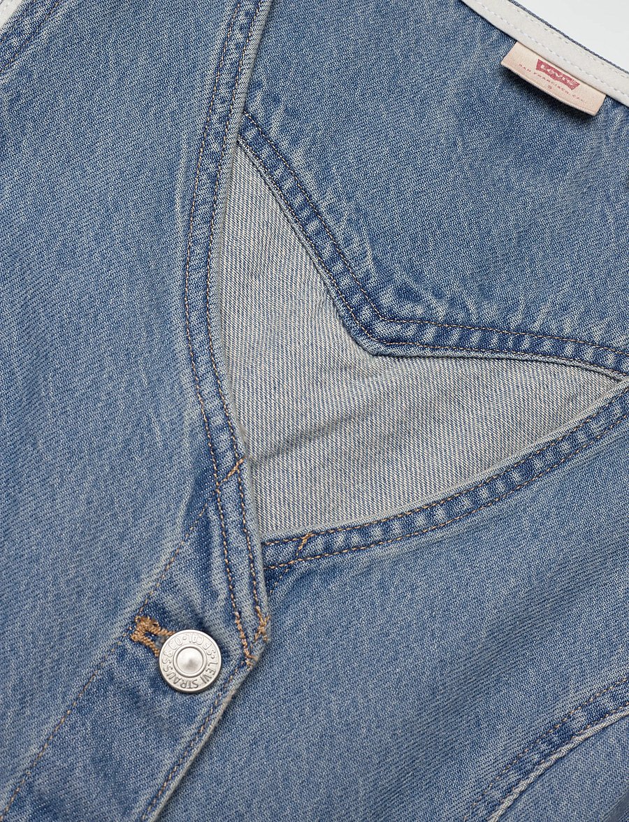 Levi's® - VIANNA VEST DRESS SPECIAL SHOW - robes en jeans - med indigo - worn in - 5