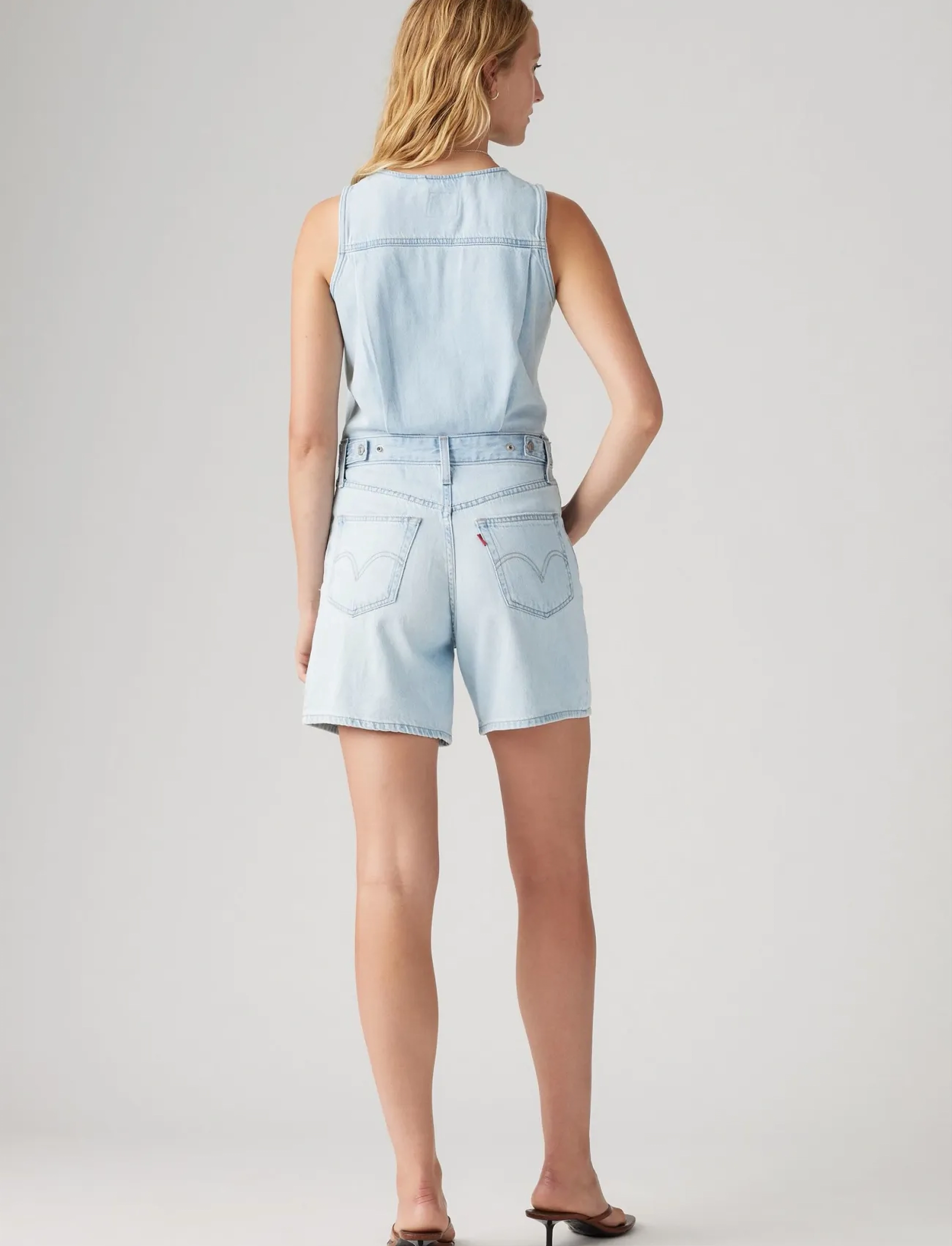 Levi's® - VEST ROMPER ROM COM - med indigo - worn in - 4