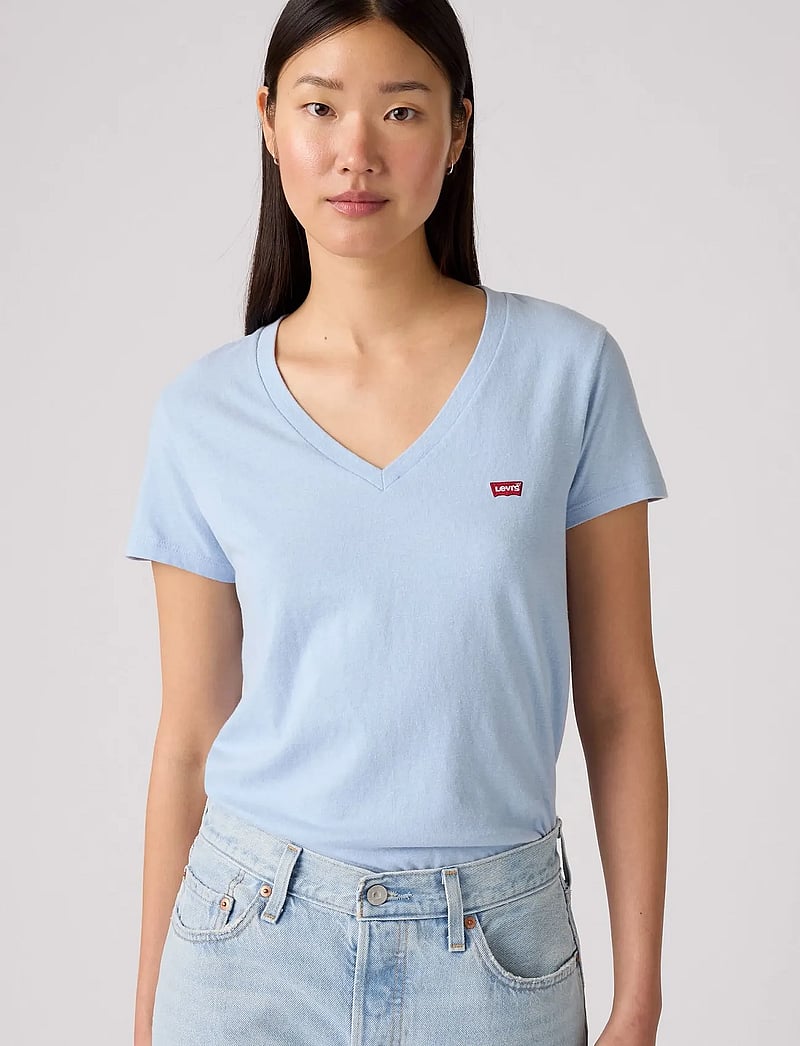 Levi's® - PERFECT SLUB VNECK CHAMBRAY BL - t-särgid - blues - 1