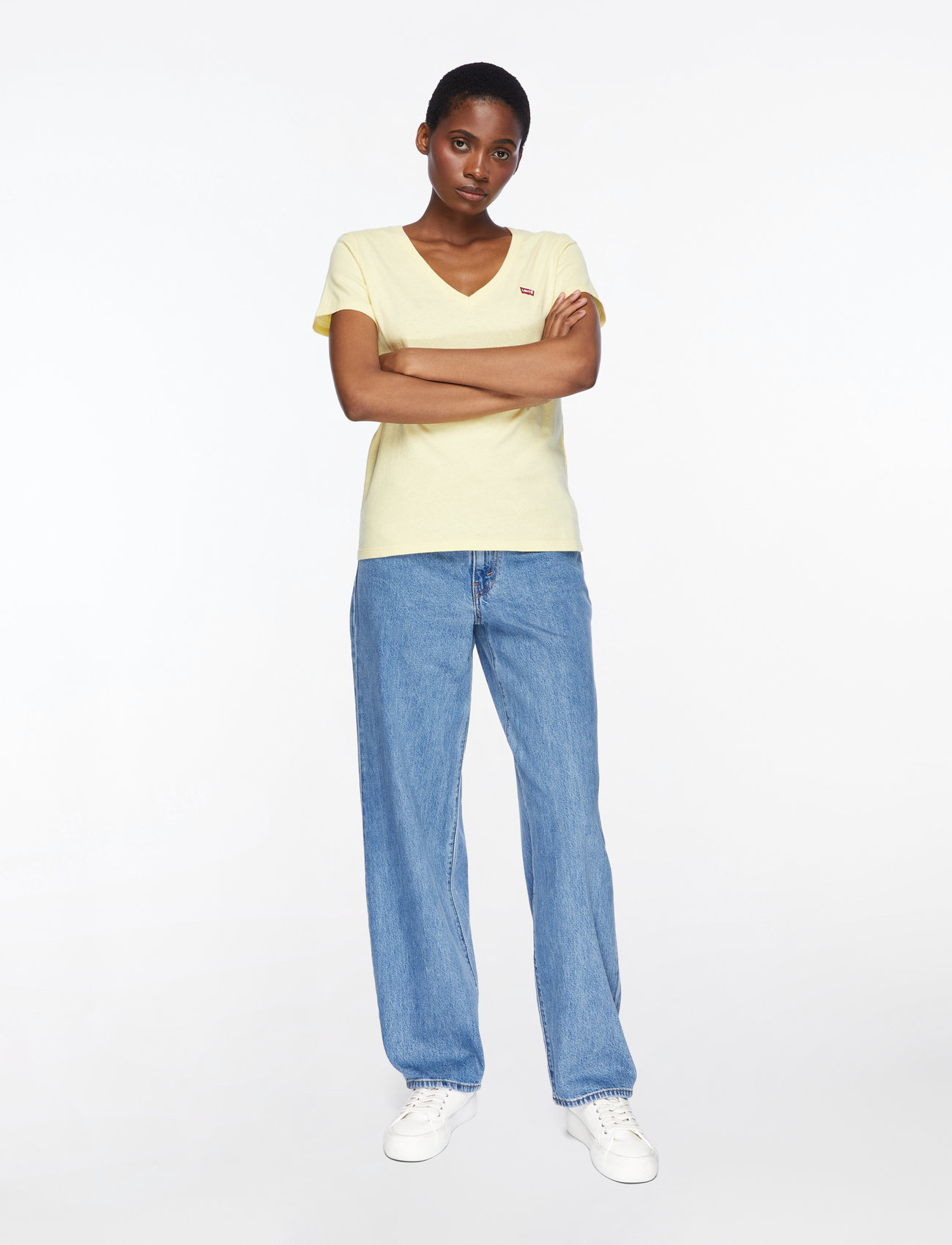 Levi's® - PERFECT SLUB VNECK MOOD YELLOW - t-shirts - yellows - 3