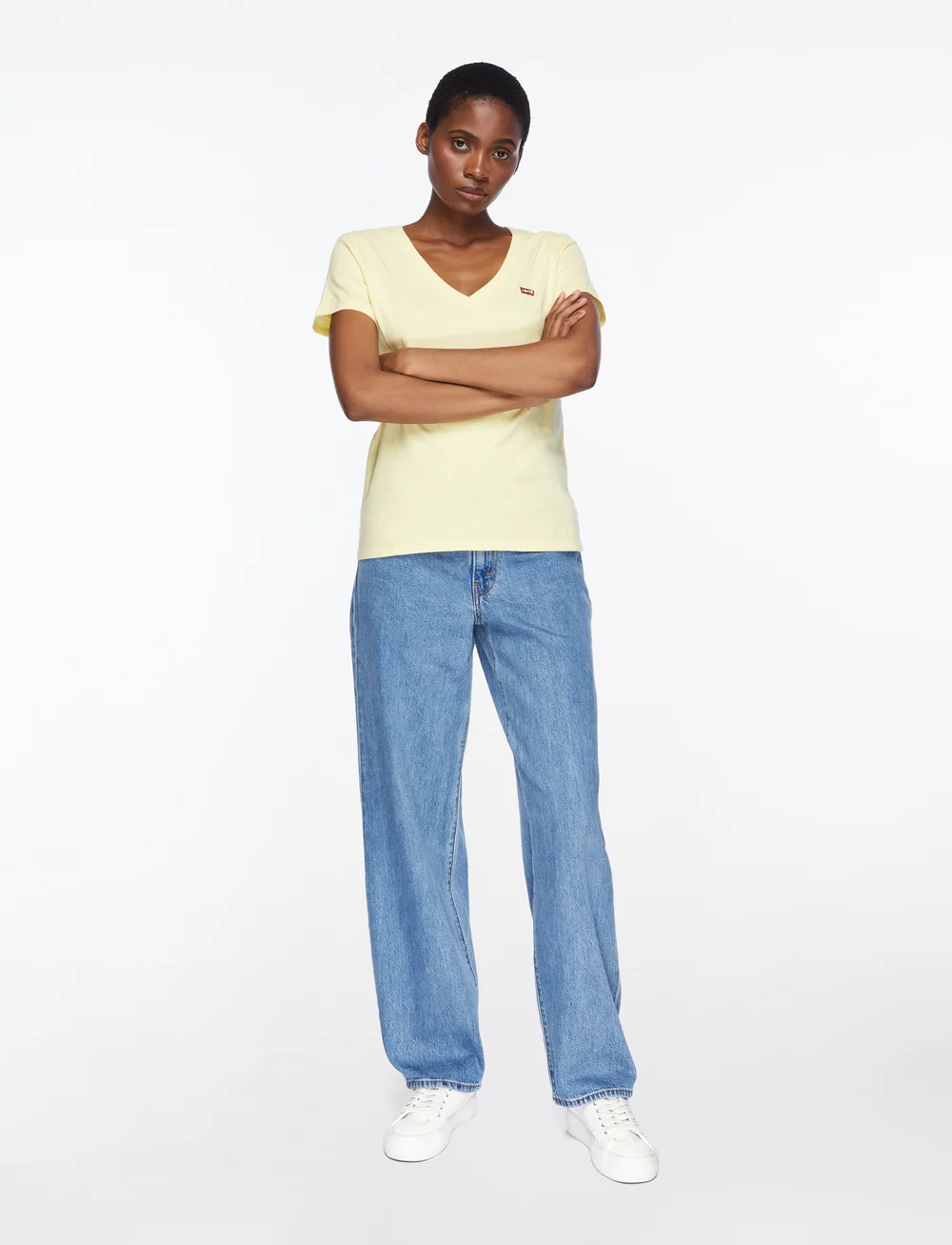 Levi's® - PERFECT SLUB VNECK MOOD YELLOW - t-shirts - yellows - 3