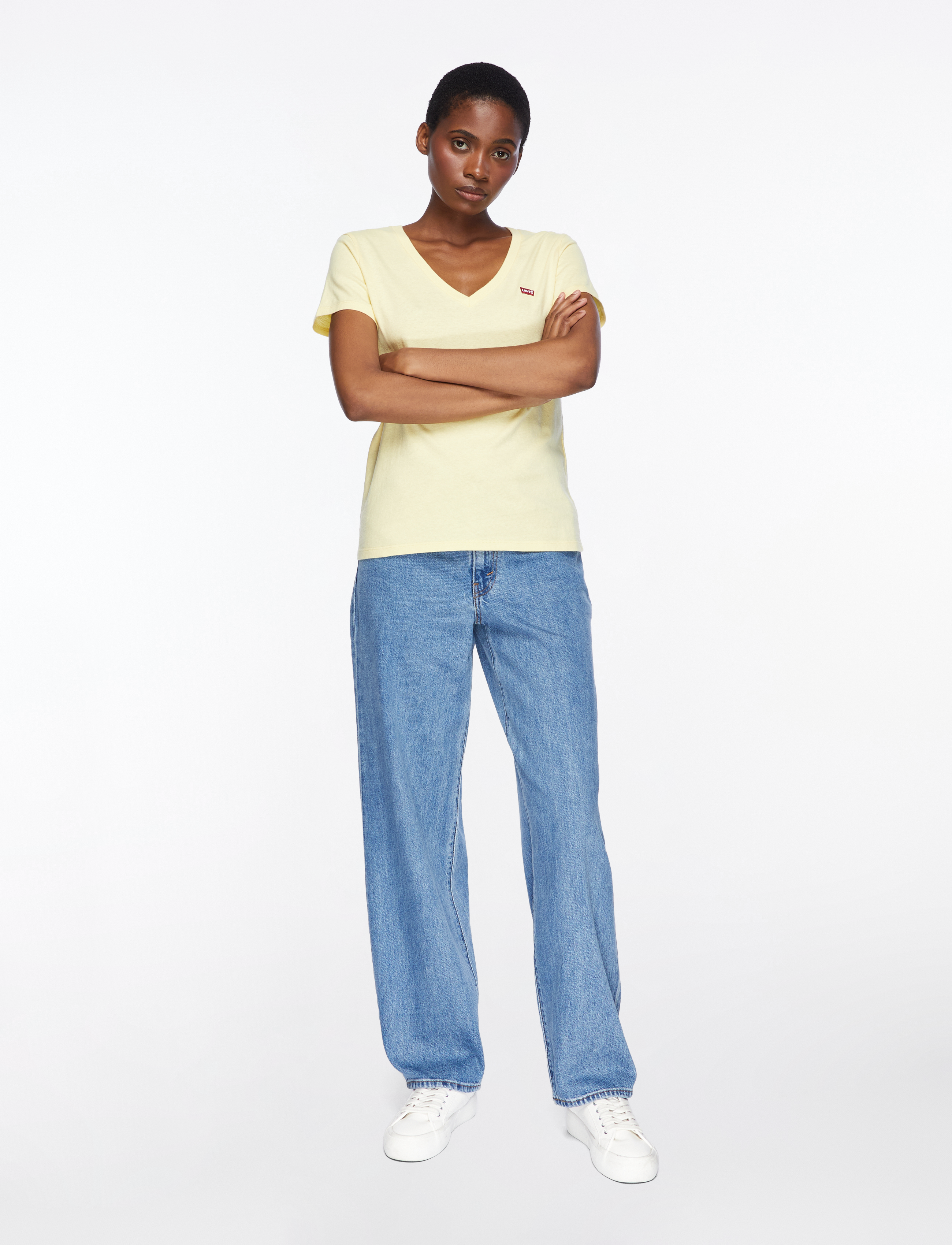 Levi's® - PERFECT SLUB VNECK MOOD YELLOW - yellows - 3