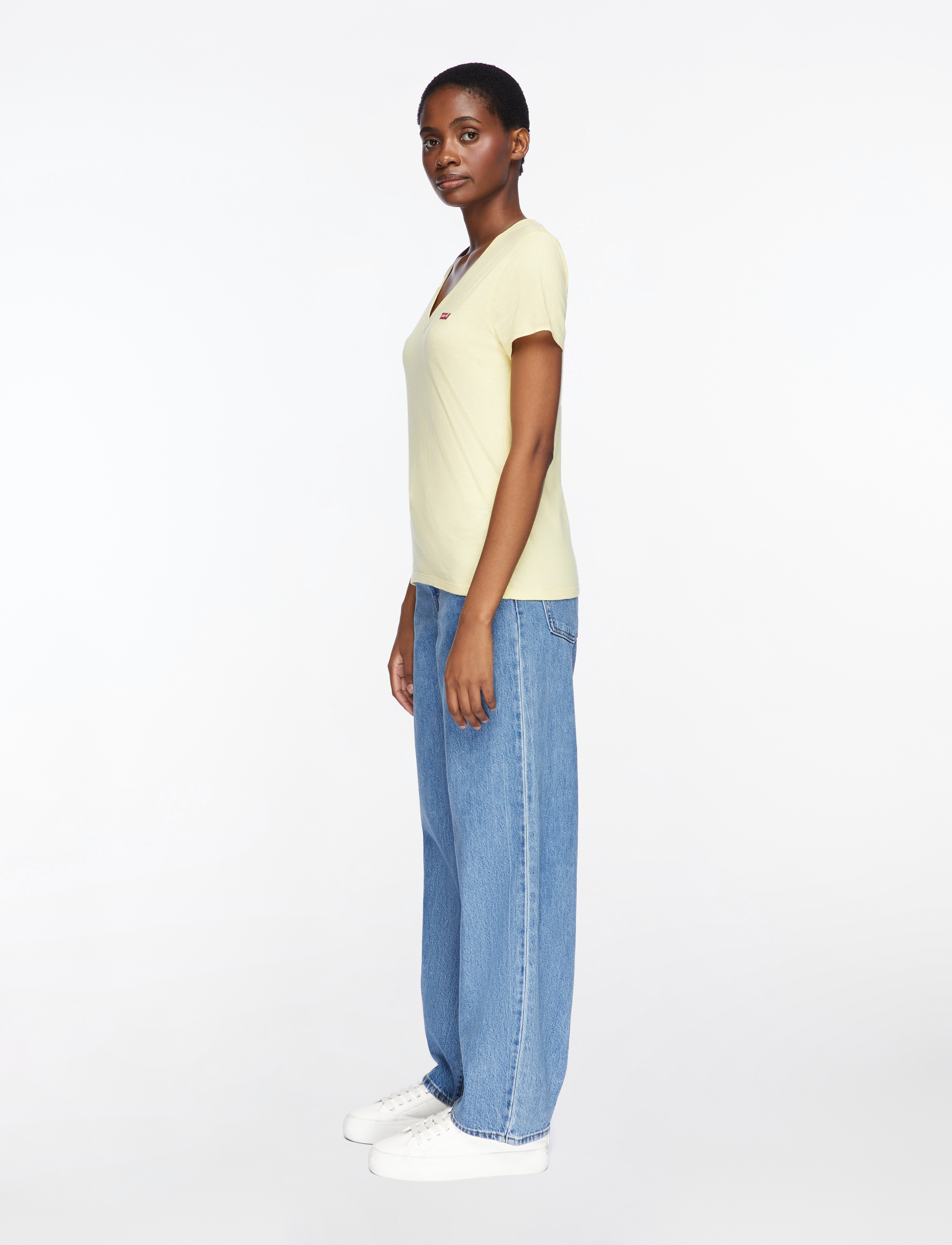 Levi's® - PERFECT SLUB VNECK MOOD YELLOW - yellows - 4