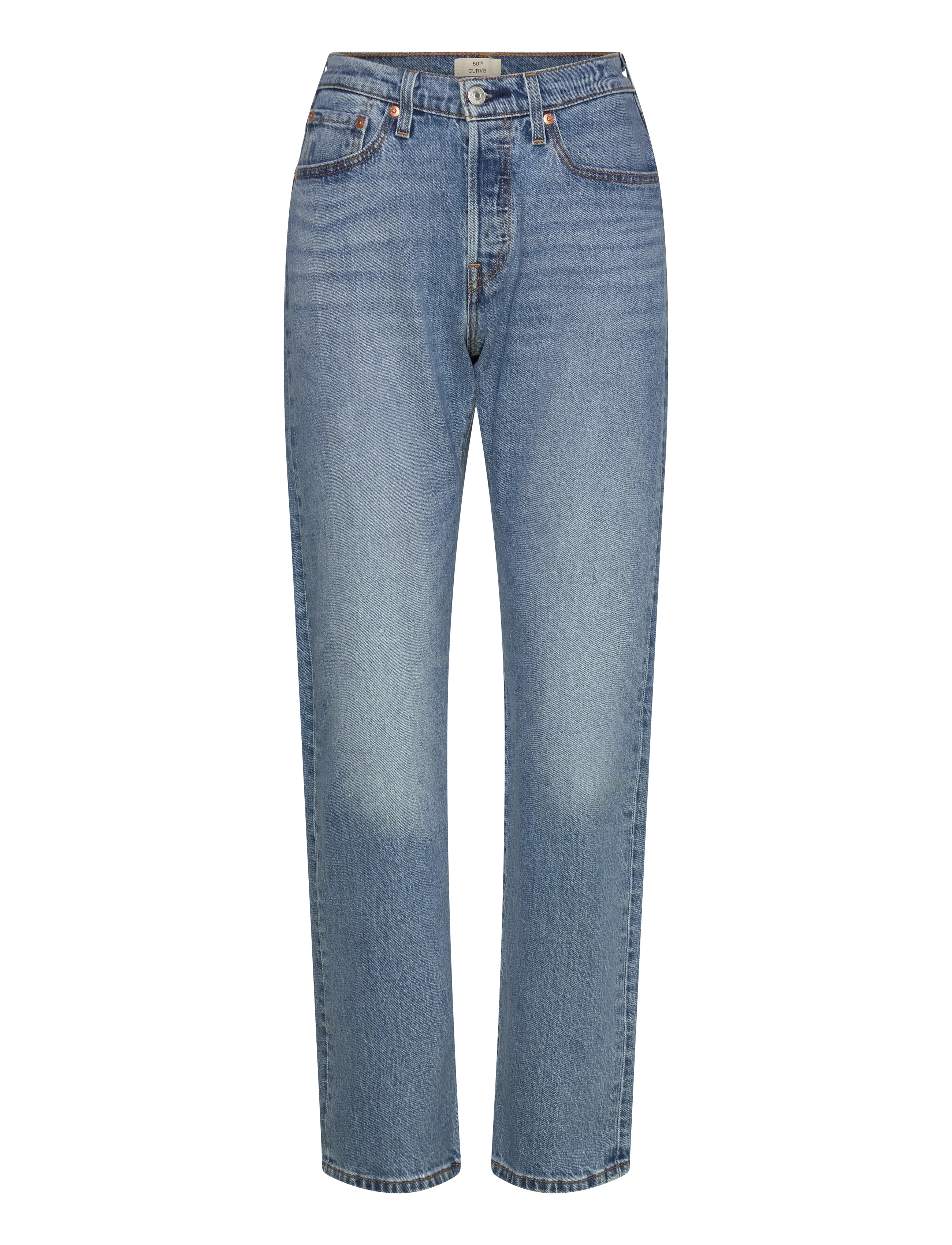 501 CURVE LUCID DREAM - MED INDIGO - WORN IN