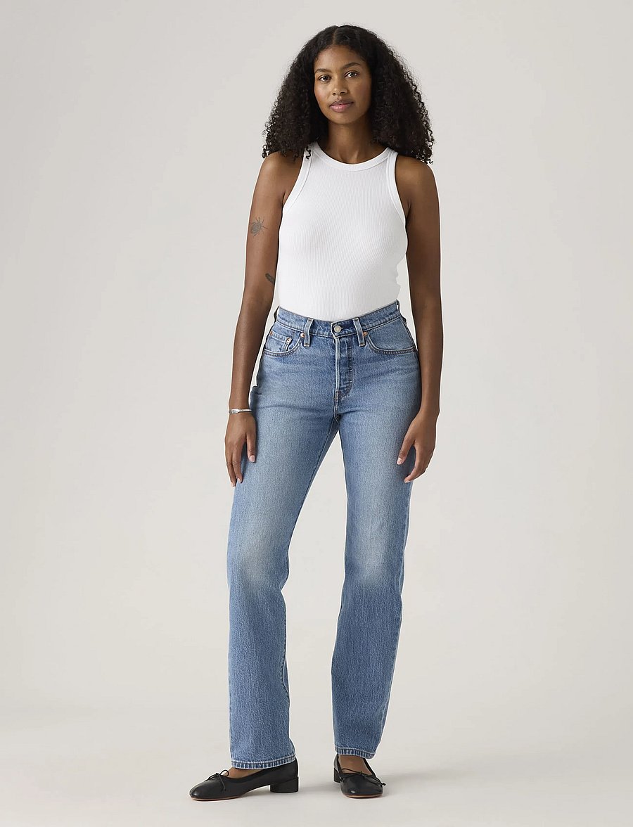 Levi's® - 501 CURVE LUCID DREAM - jeans droites - med indigo - worn in - 0