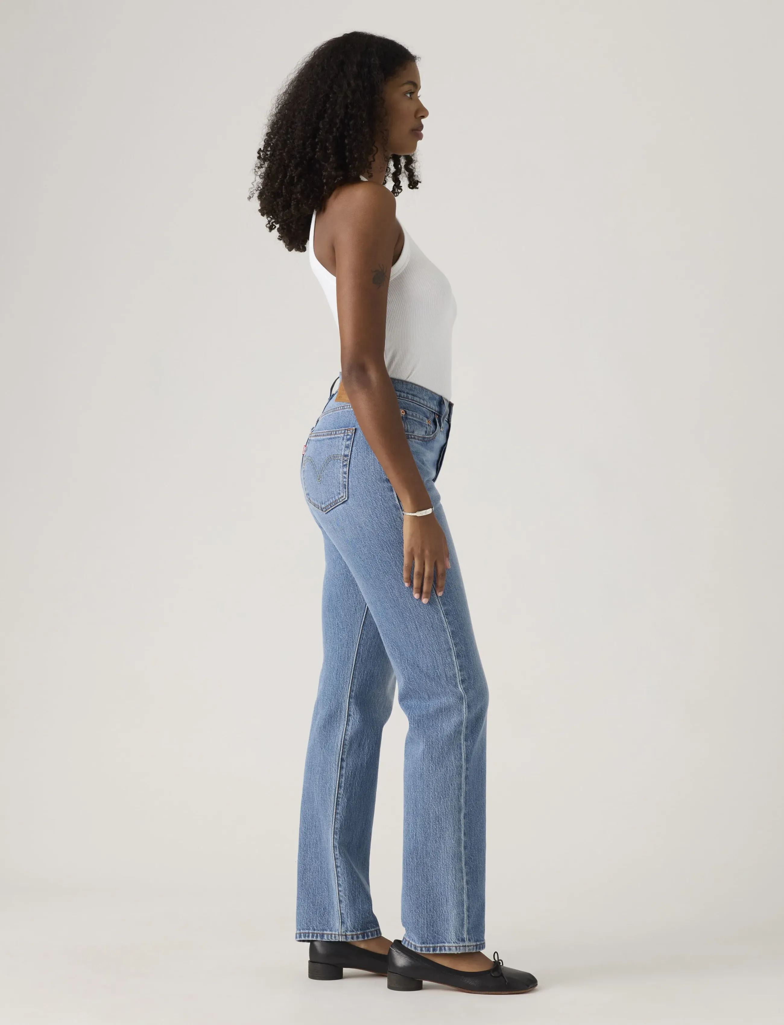 Levi's® - 501 CURVE LUCID DREAM - jeans droites - med indigo - worn in - 3
