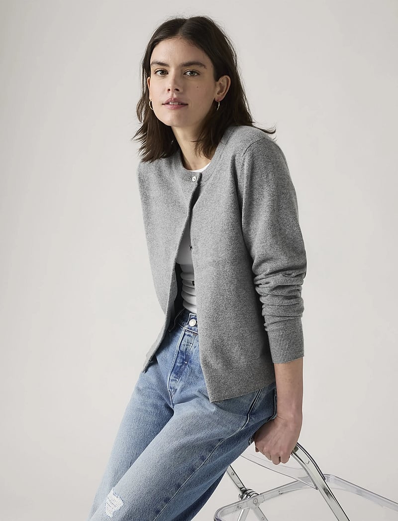 Levi's® - SUPER SOFT CREWNECK CARDI DARK - koftor - neutrals - 5