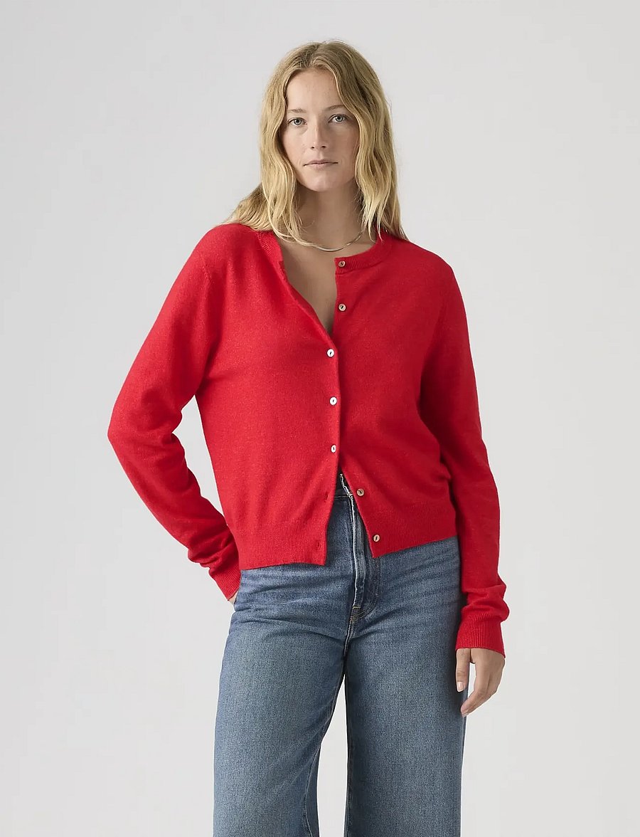 Levi's® - SUPER SOFT CREWNECK CARDI TRUE - koftor - reds - 5