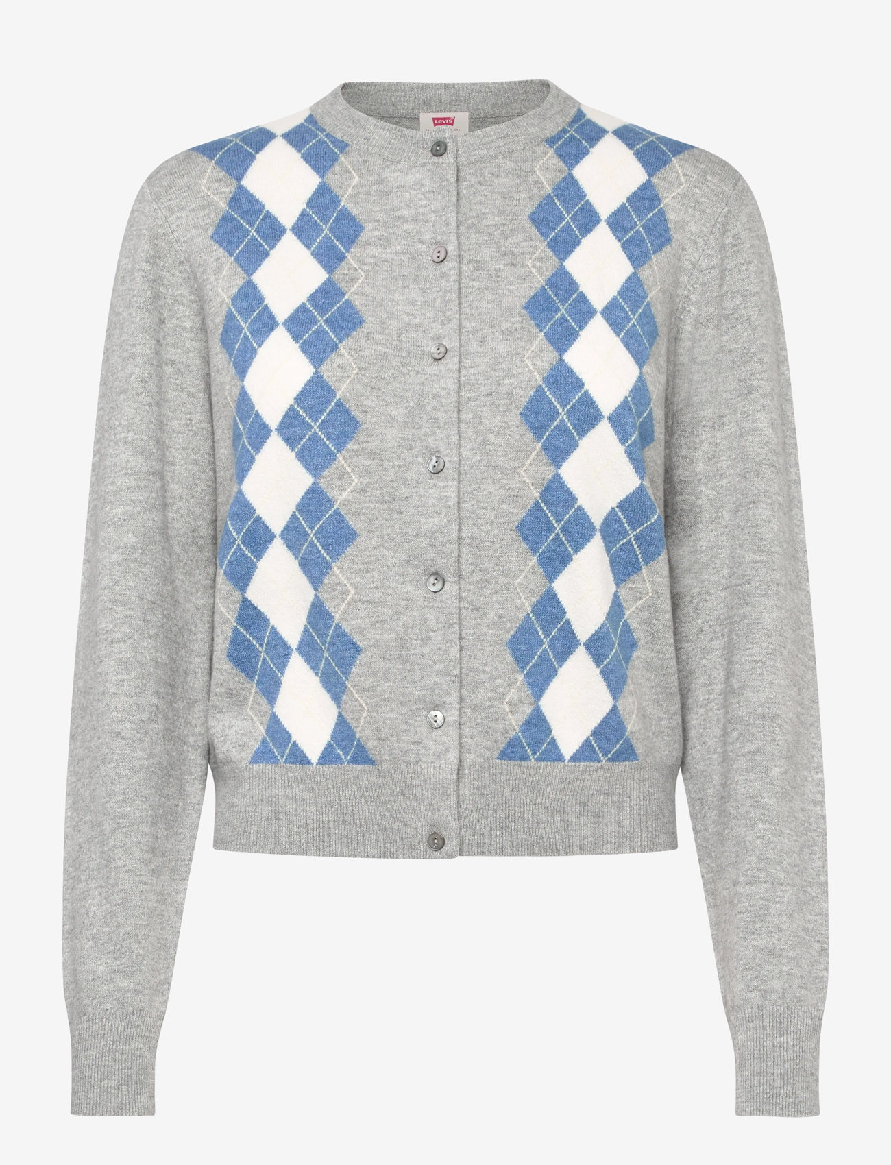 Levi's® - TARA CREWNECK CARDI ELGIN PLAC - cardigans - blues - 1