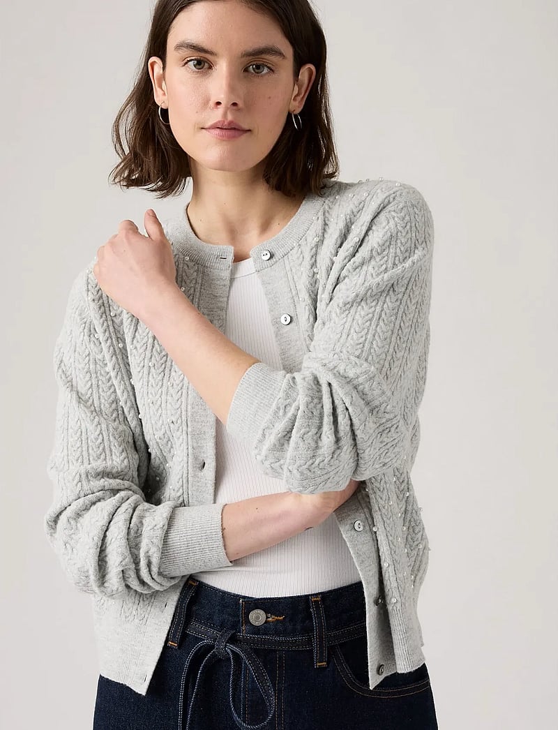 Levi's® - SUPER SOFT CREWNECK CARDI LIGH - cardigans - greys - 0