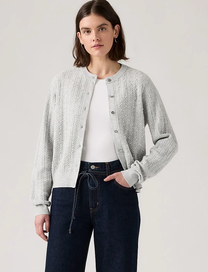 Levi's® - SUPER SOFT CREWNECK CARDI LIGH - cardigans - greys - 3
