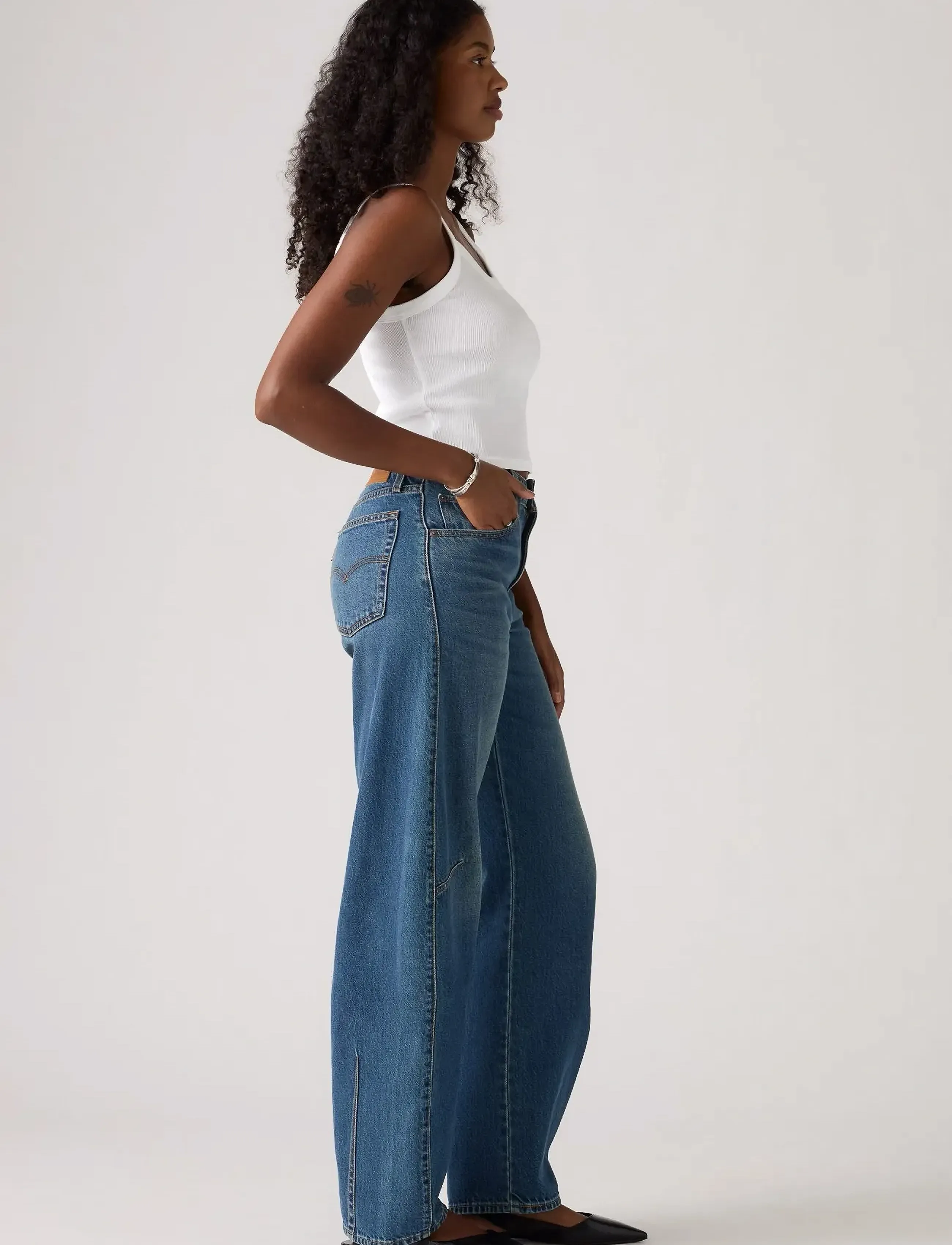 Levi's® - BAGGY DAD BARREL MOST WANTED - barrel gallabuxur - dark indigo - worn in - 3