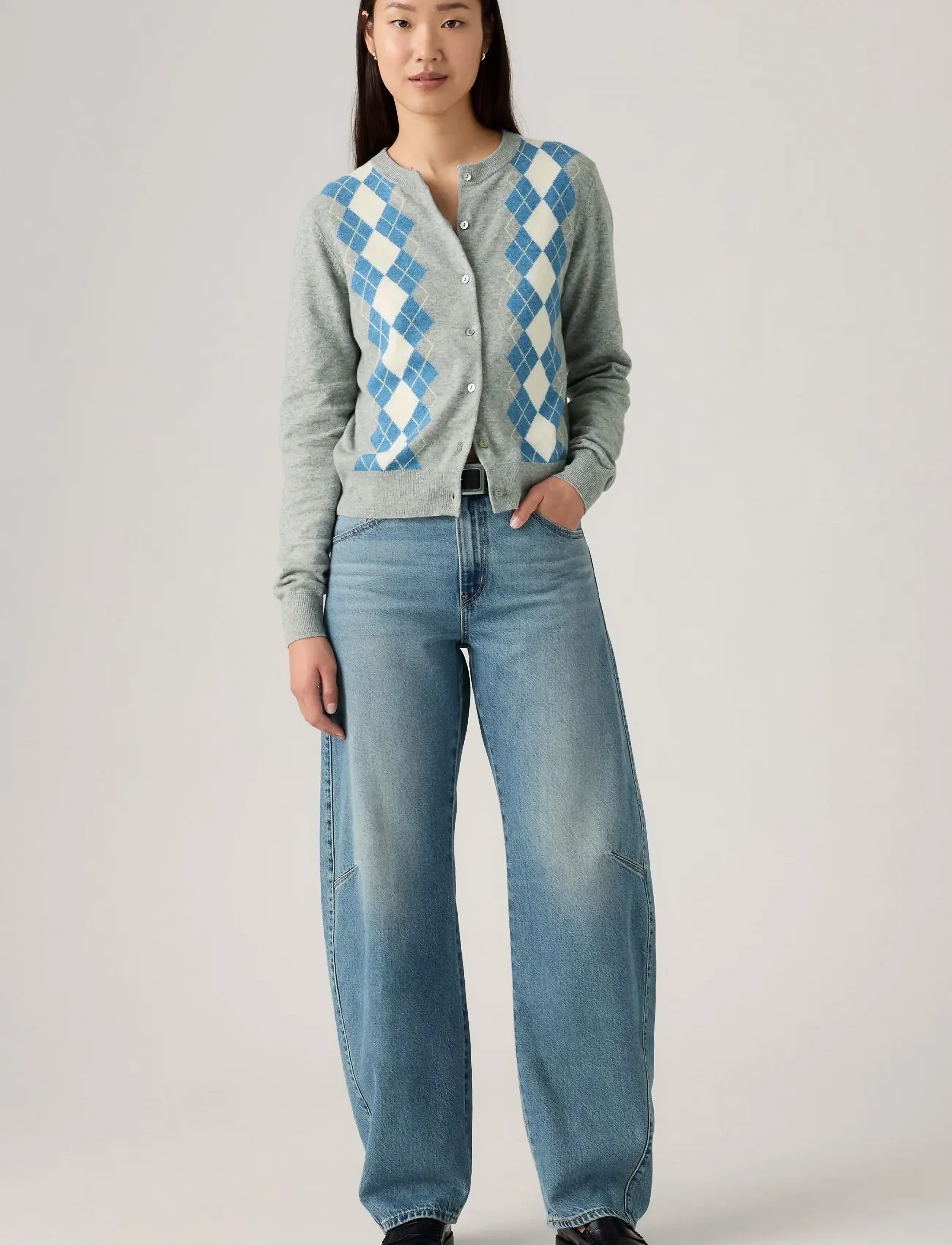 Levi's Baggy Dad Barrel Easy Days Bar, 28 x 30, Blue, Jeans > Vidde, Dame