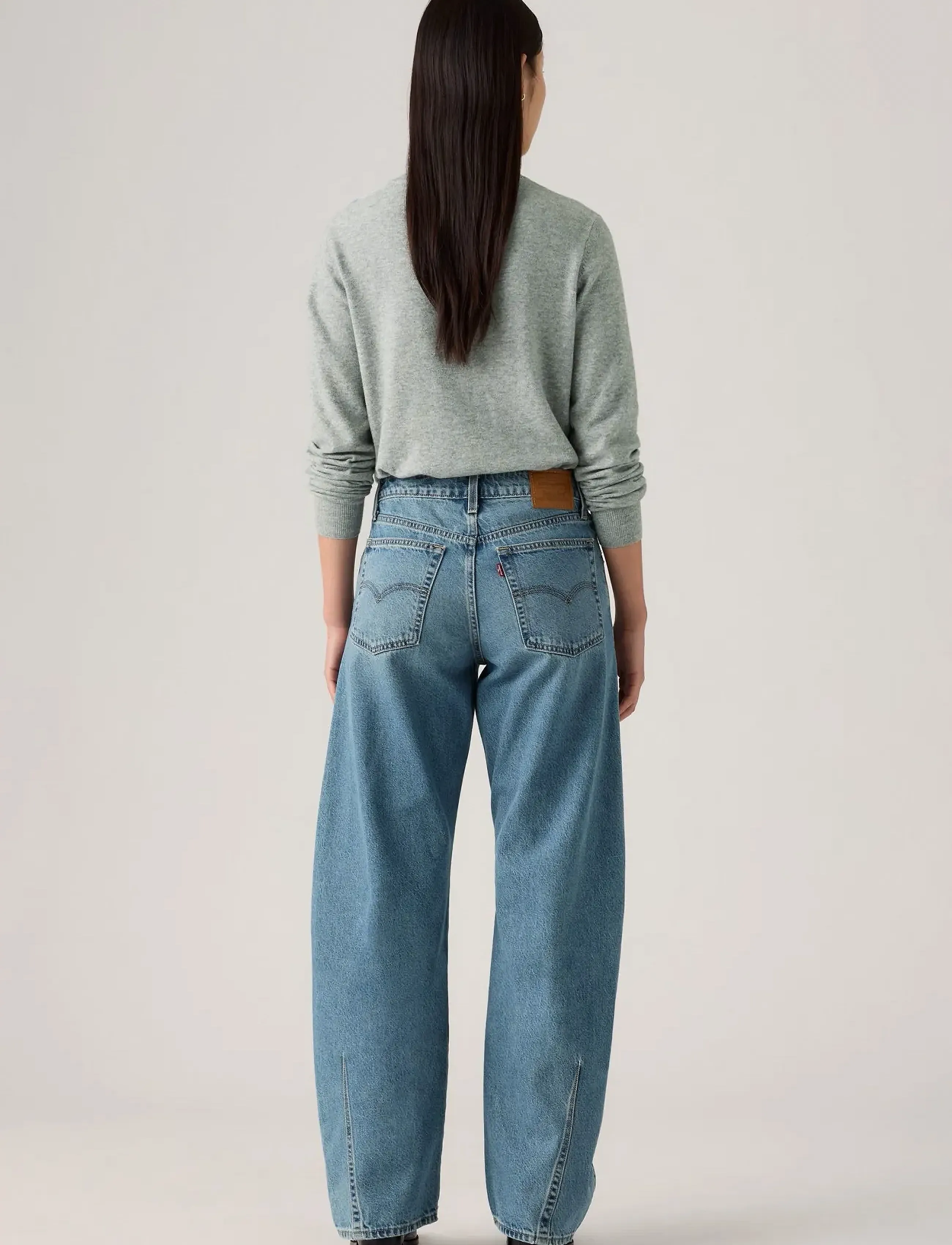 Levi's® - BAGGY DAD BARREL EASY DAYS BAR - barrel jeans - med indigo - worn in - 4