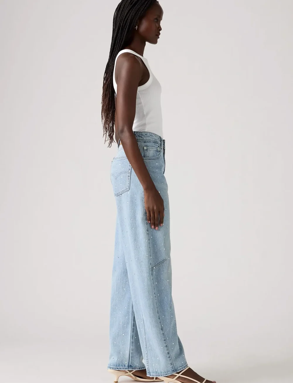 Levi's® - BAGGY DAD BARREL DAZZLE ME - barrel jeans - med indigo - worn in - 3