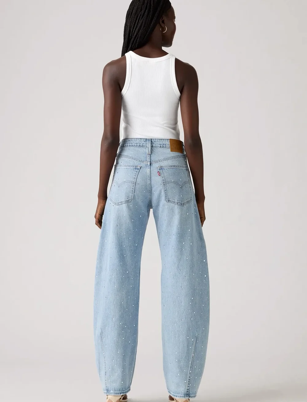 Levi's® - BAGGY DAD BARREL DAZZLE ME - barrel jeans - med indigo - worn in - 4