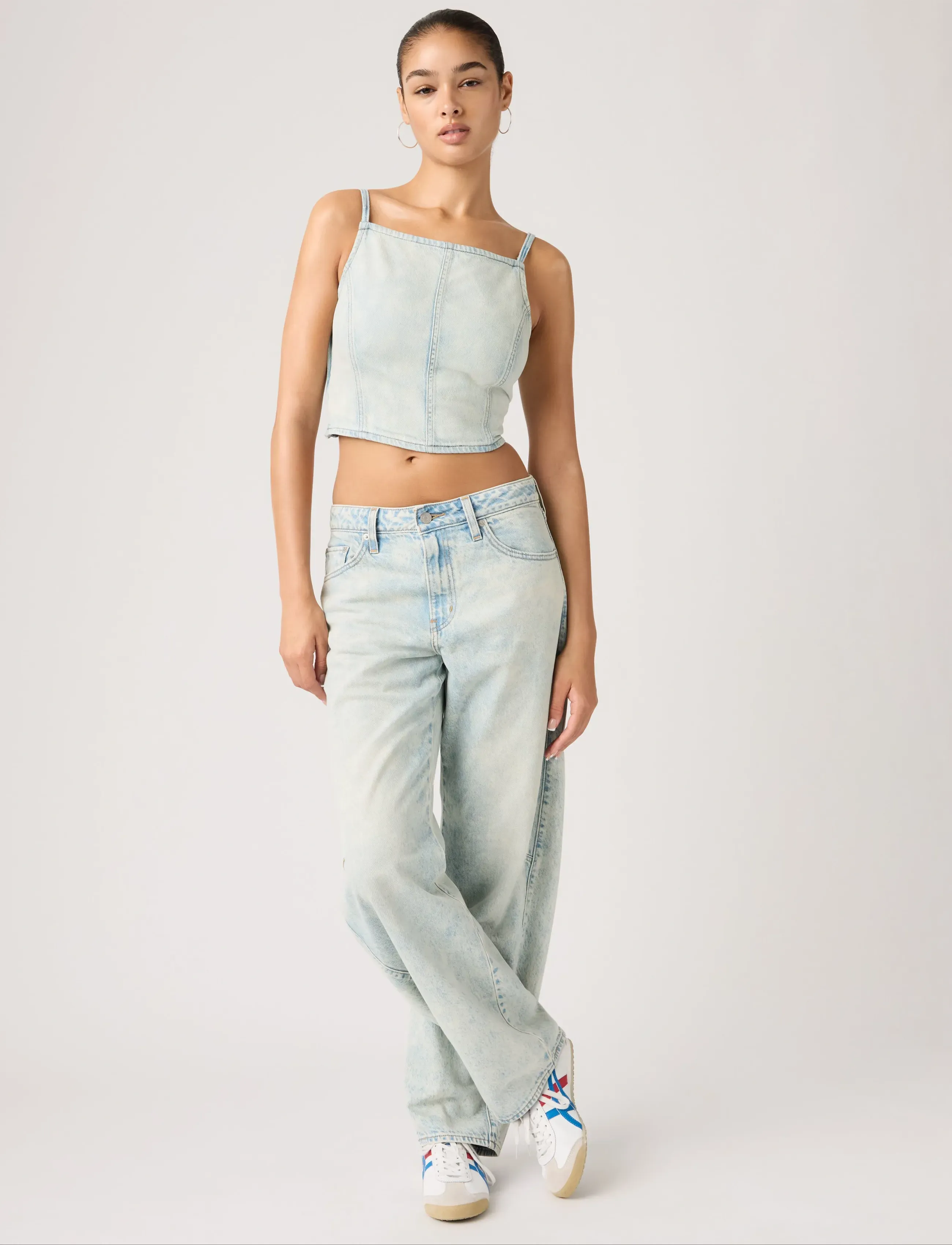 Levi's Baggy Dad Barrel Cielito Lindo, Kvinder, Baggy Barrel Jeans, Blå, Str: 24 x 30