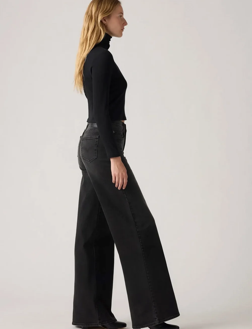 Levi's® - 728 HR WIDE LEG RODEO PRINCESS - flared jeans - blacks - 3