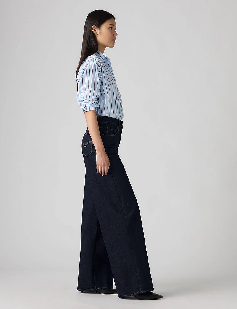 Levi's® - 728 HR WIDE LEG RETRO RINSE LB - nuo kelių platėjantys džinsai - dark indigo - flat finish - 3