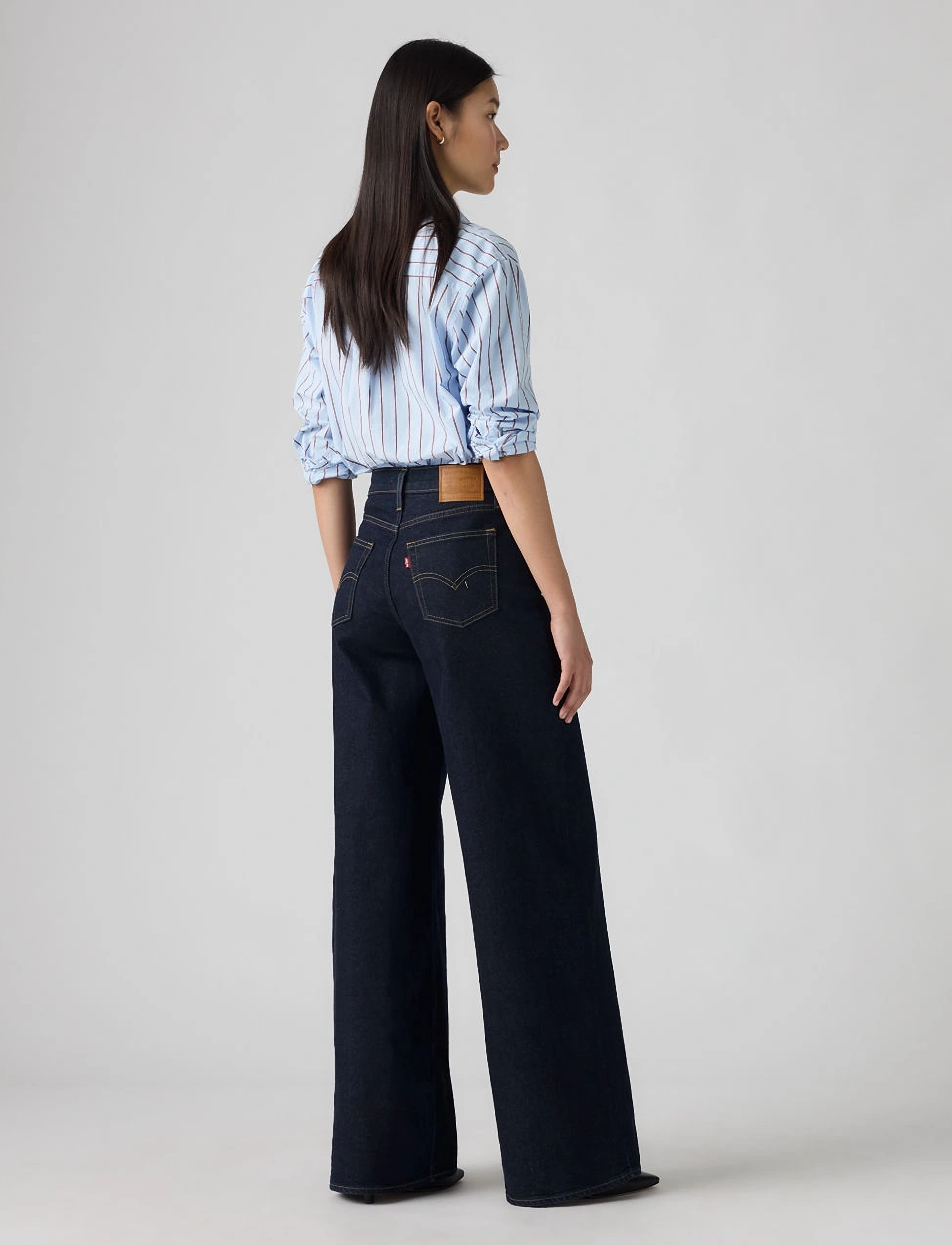 Levi's® - 728 HR WIDE LEG RETRO RINSE LB - jeans évasés - dark indigo - flat finish - 4