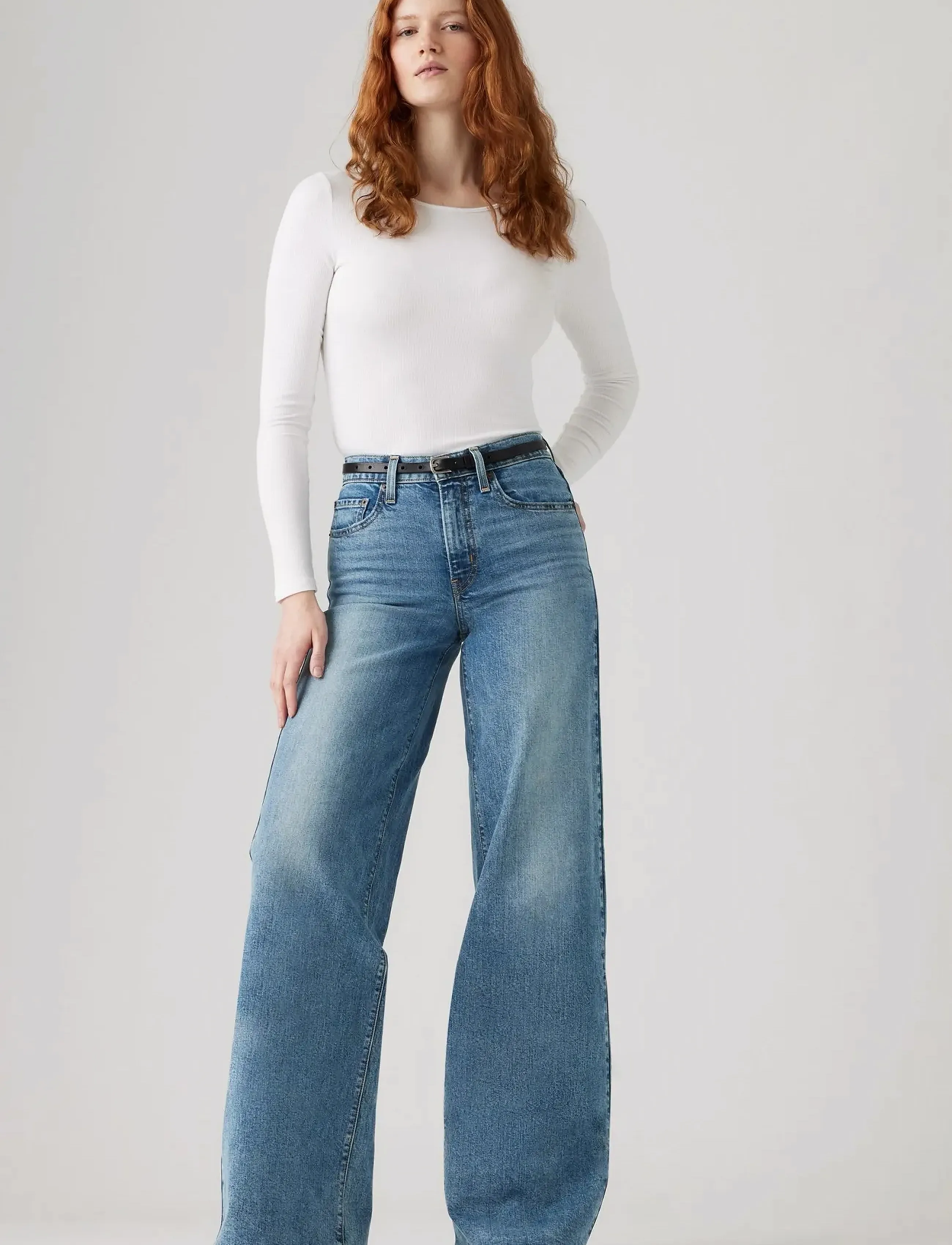 Levi's 728 Hr Wide Leg Sweet Success, 32 x 32, Blue, Jeans > Vidde, Dame