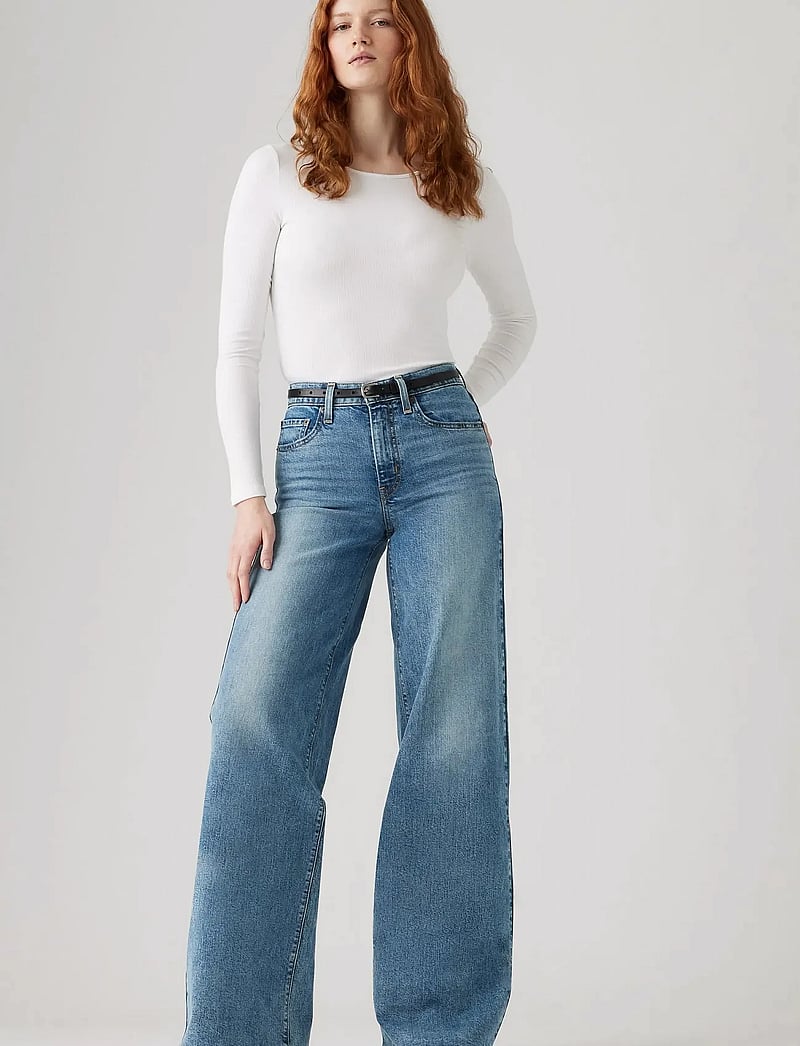 Levi's® - 728 HR WIDE LEG SWEET SUCCESS - vida jeans - med indigo - worn in - 0