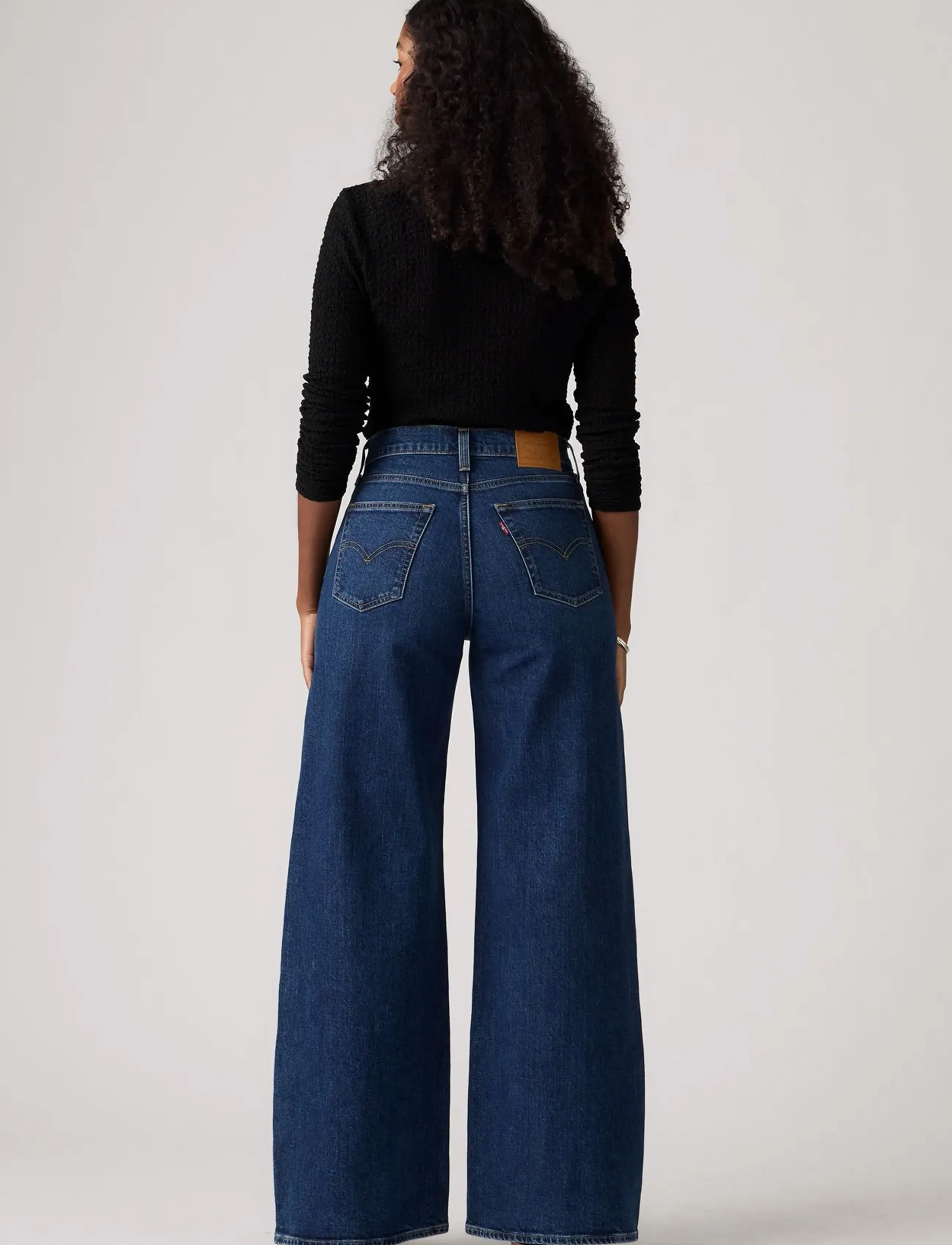 Levi's® - 728 HR WIDE LEG WOODSTOCK WIDE - pantalons larges - dark indigo - worn in - 4