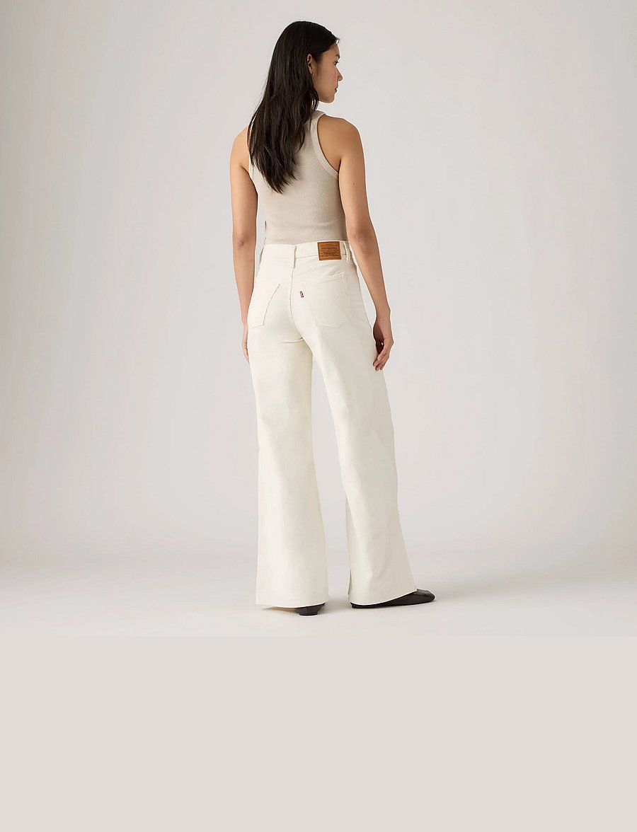 Levi's® - 728 HR WIDE LEG EGRET - laia säärega püksid - whites - 4