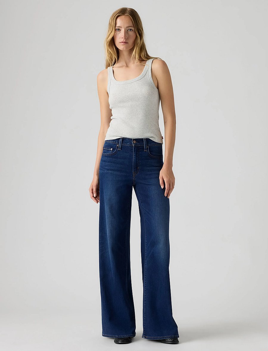 Levi's® - 728 HR WIDE LEG TRUE BLUE DARK - laia säärega teksad - dark indigo - worn in - 3