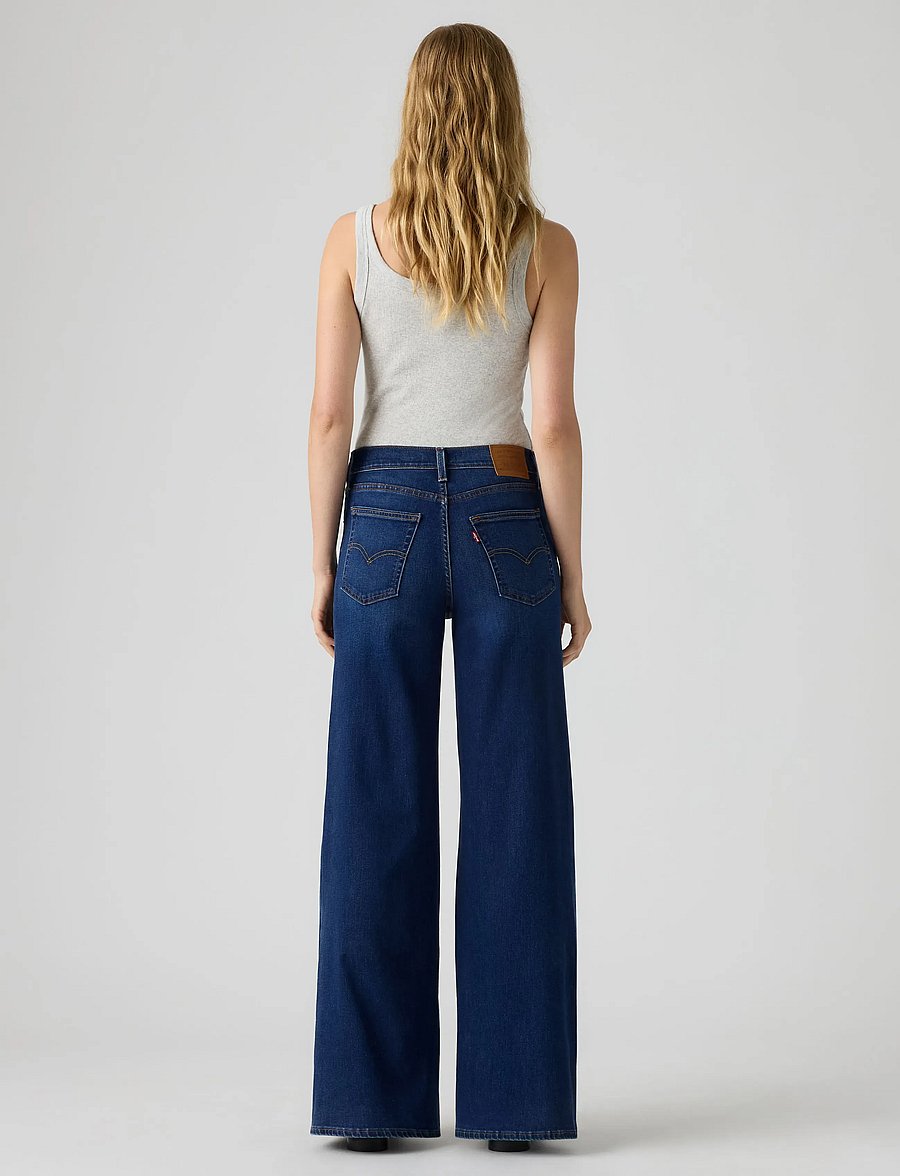 Levi's® - 728 HR WIDE LEG TRUE BLUE DARK - laia säärega teksad - dark indigo - worn in - 4