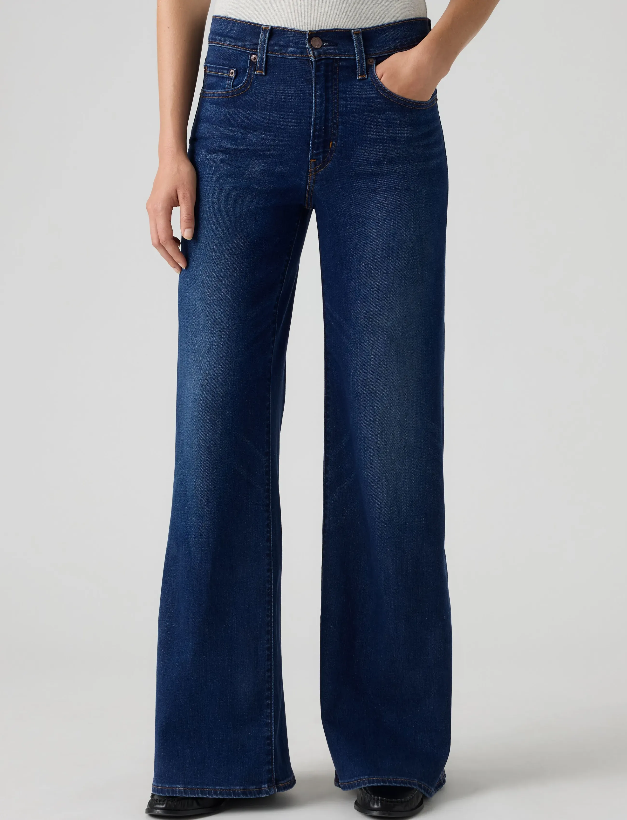 Levi's® - 728 HR WIDE LEG TRUE BLUE DARK - laia säärega teksad - dark indigo - worn in - 5