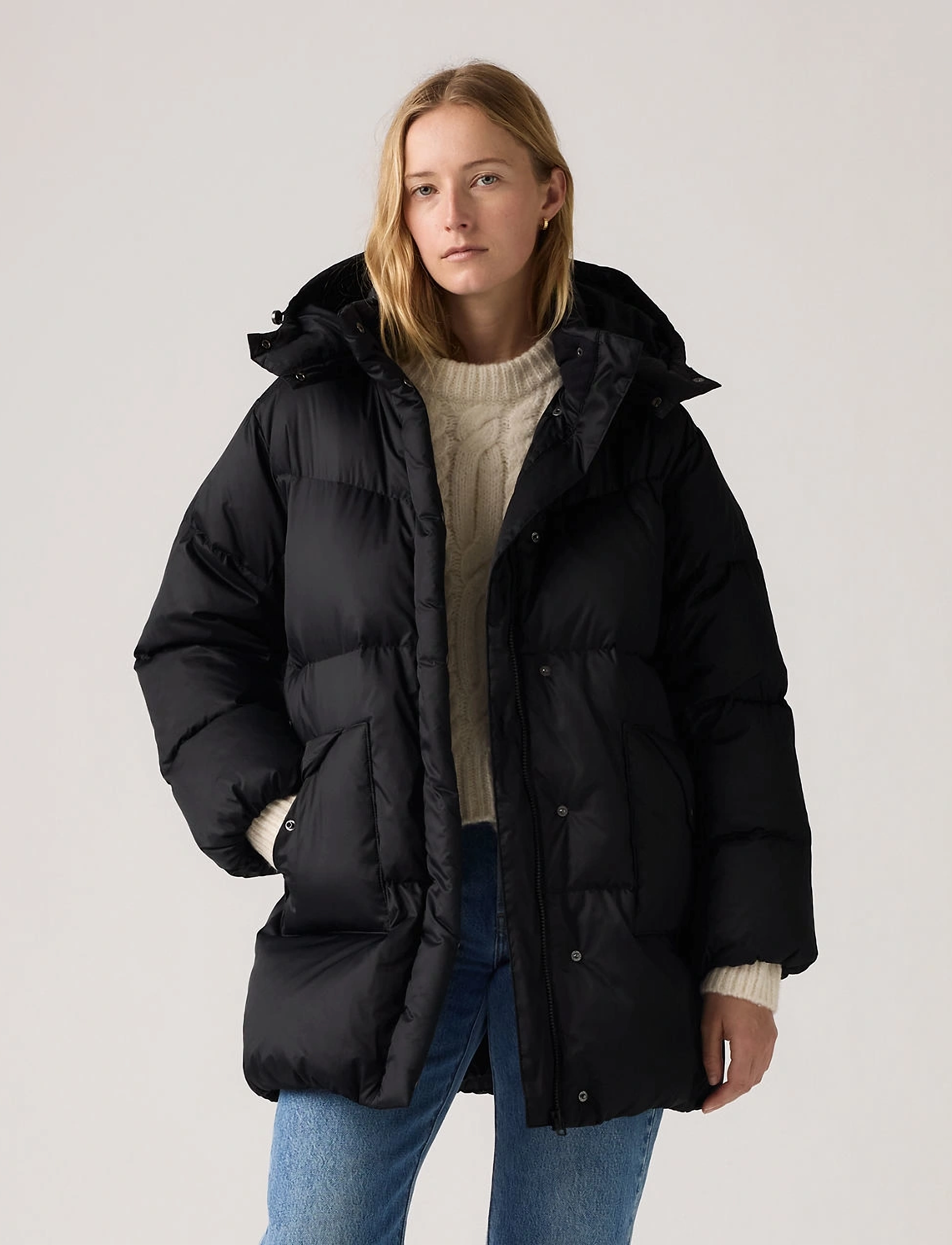 Levi's® - WESTERN BUBBLE MIDI ANTHRACITE - talvejoped - blacks - 0