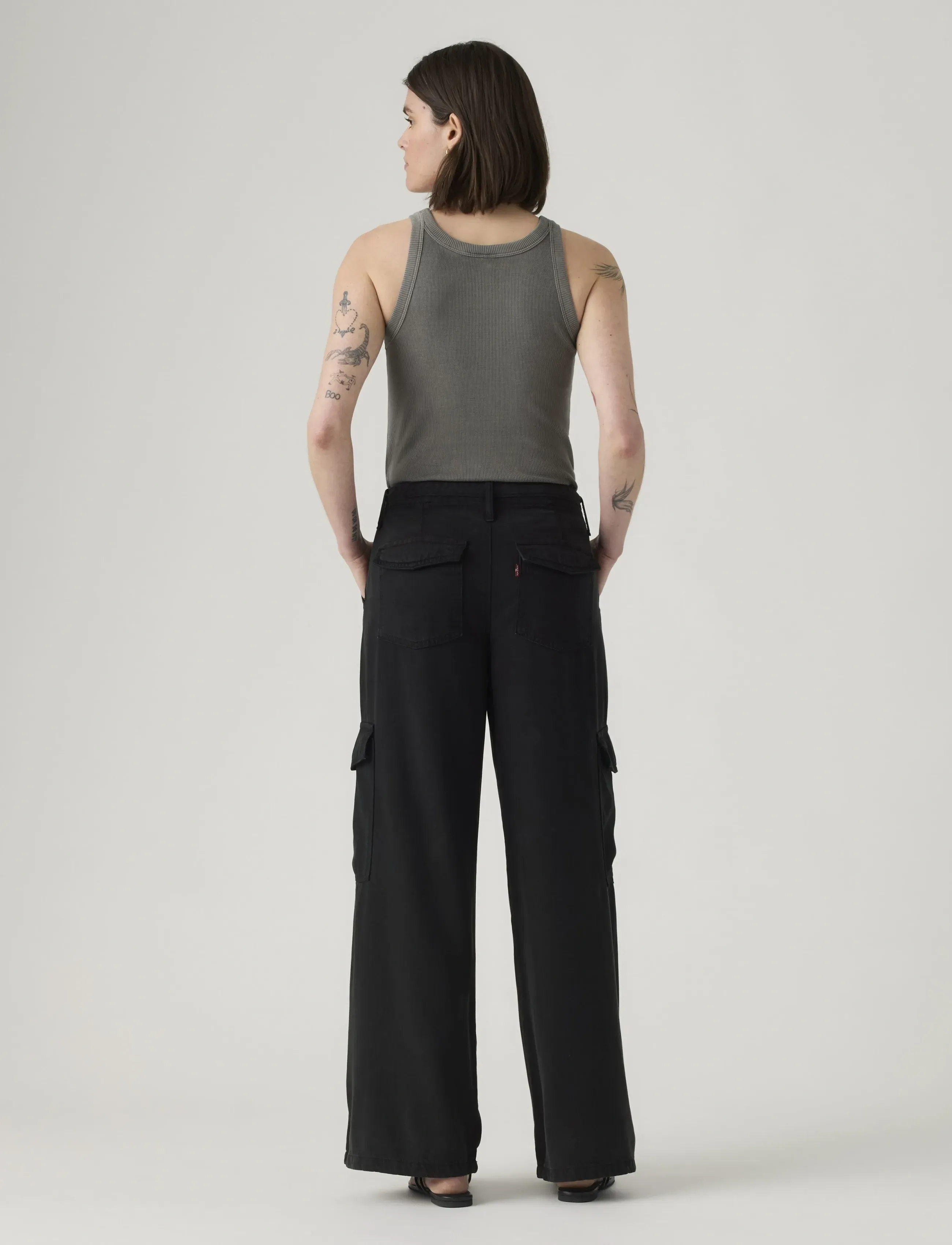 Levi's® - BAGGY DAD CARGO DRAPEY CAVIAR - cargobukser - blacks - 4