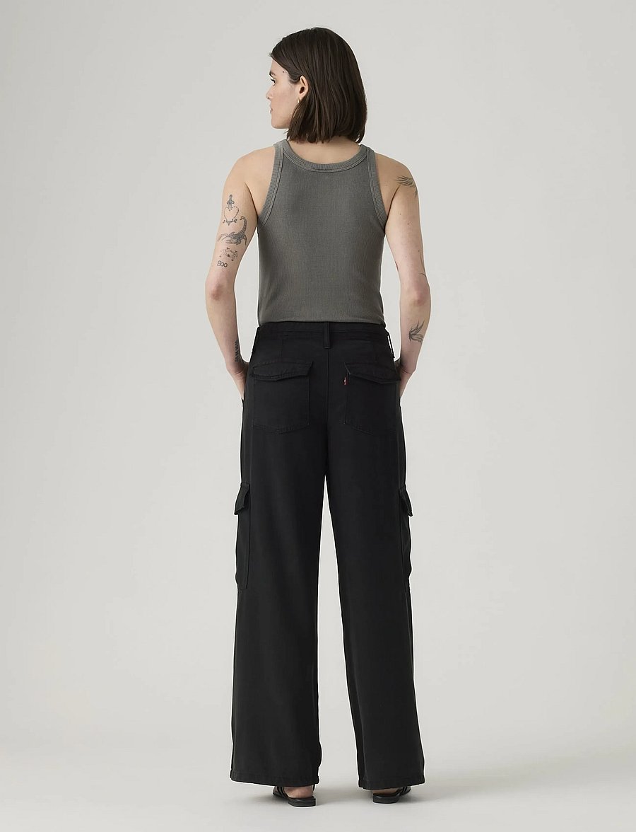 Levi's® - BAGGY DAD CARGO DRAPEY CAVIAR - cargo pants - blacks - 4