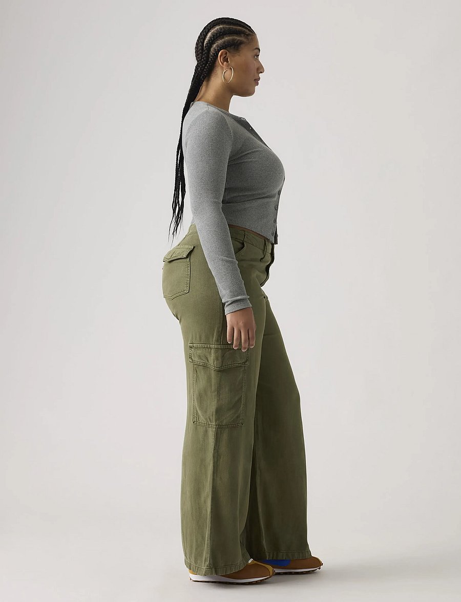 Levi's® - BAGGY DAD CARGO DRAPEY IVY GRE - cargo-hosen - greens - 5