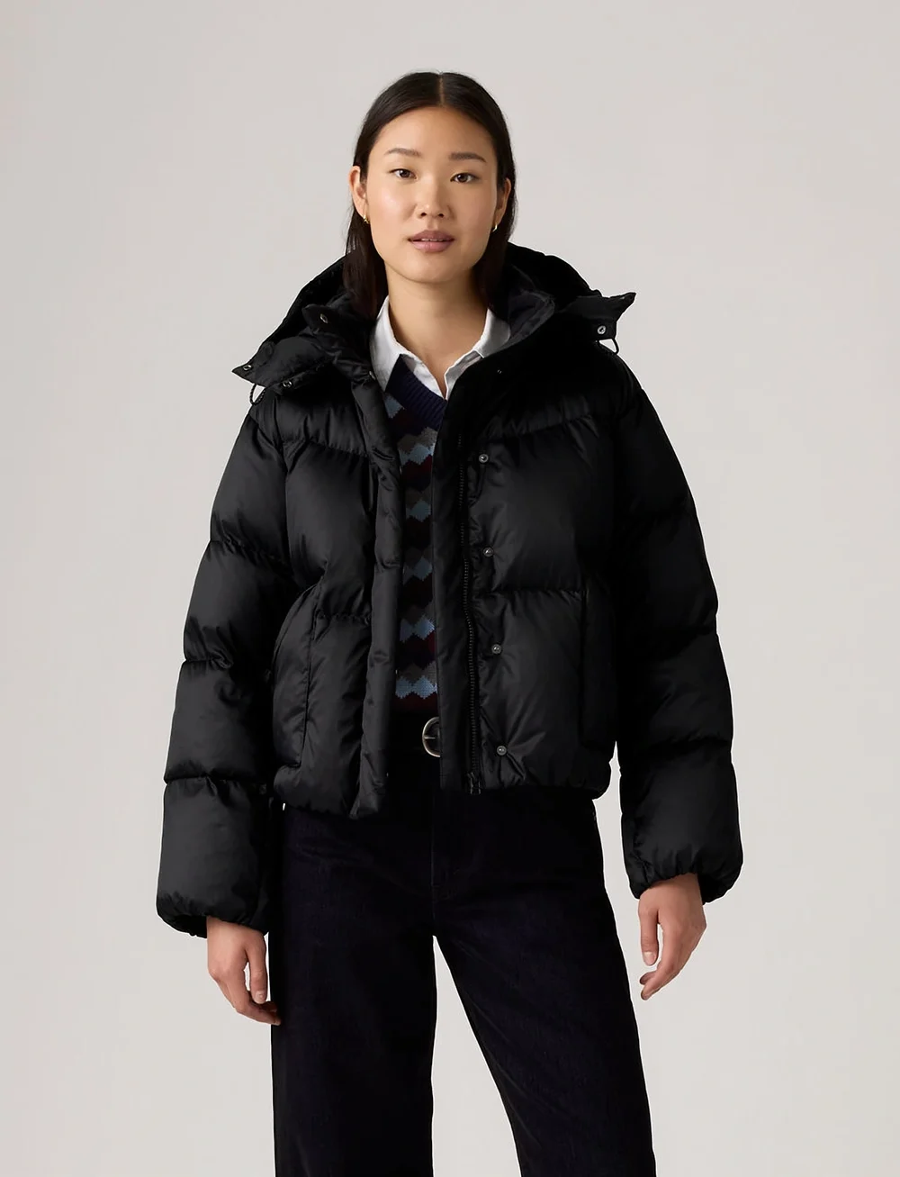 Levi's® - WESTERN BUBBLE SHORTIE ANTHRAC - donsjassen - blacks - 0