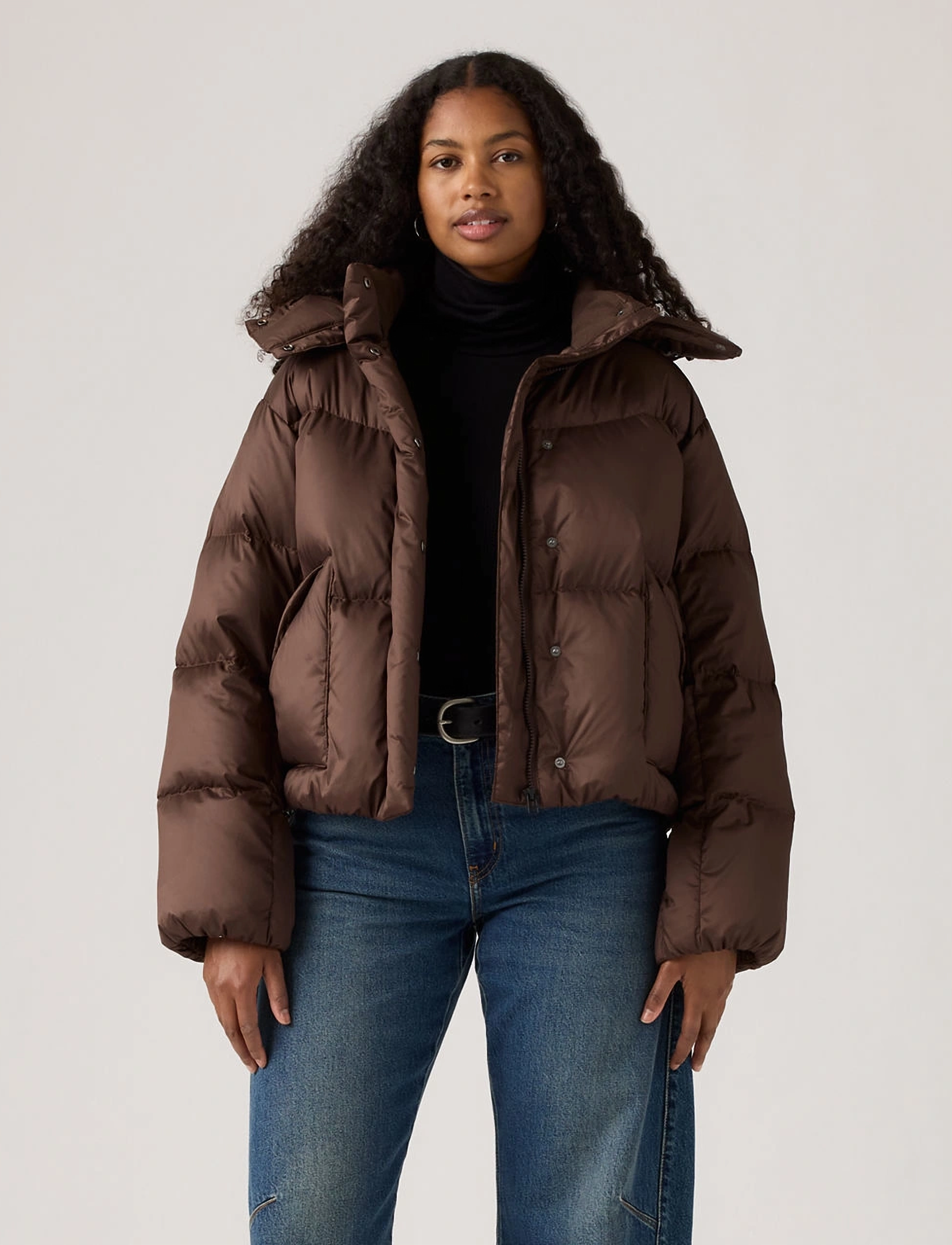 Levi's® WESTERN BUBBLE SHORTIE BRACKEN - Mäntel - BROWNS / brown