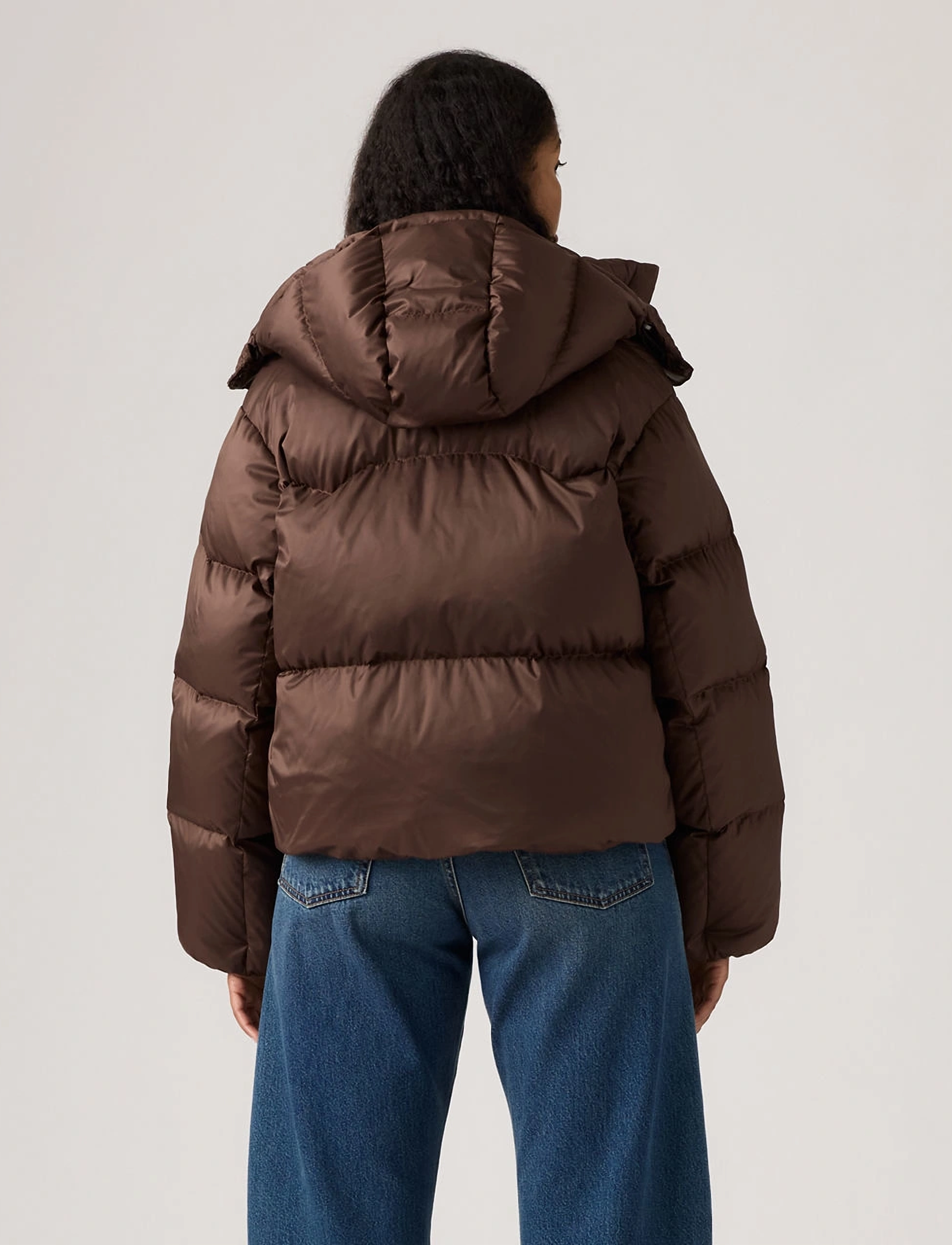 Levi's® - WESTERN BUBBLE SHORTIE BRACKEN - kurtki zimowe - browns - 3
