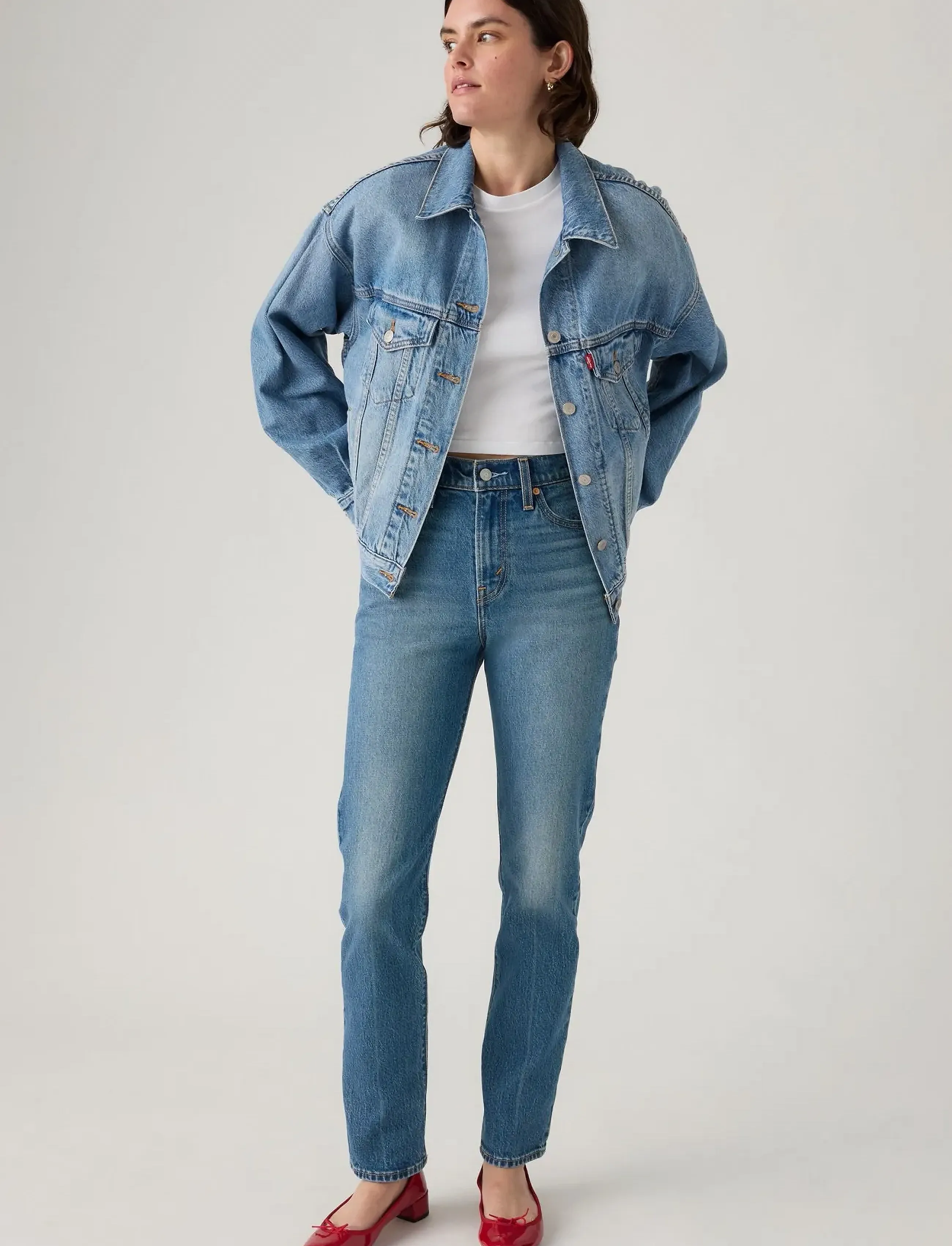 Levi's Wedgie Slim City Slim, 24 x 32, Blue, Jeans > Smalle, Dame